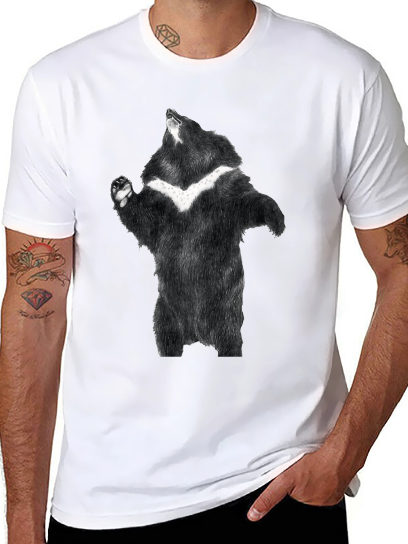 Black Black Bear Graphic Tee - Men's Short Sleeve Shirt view 8