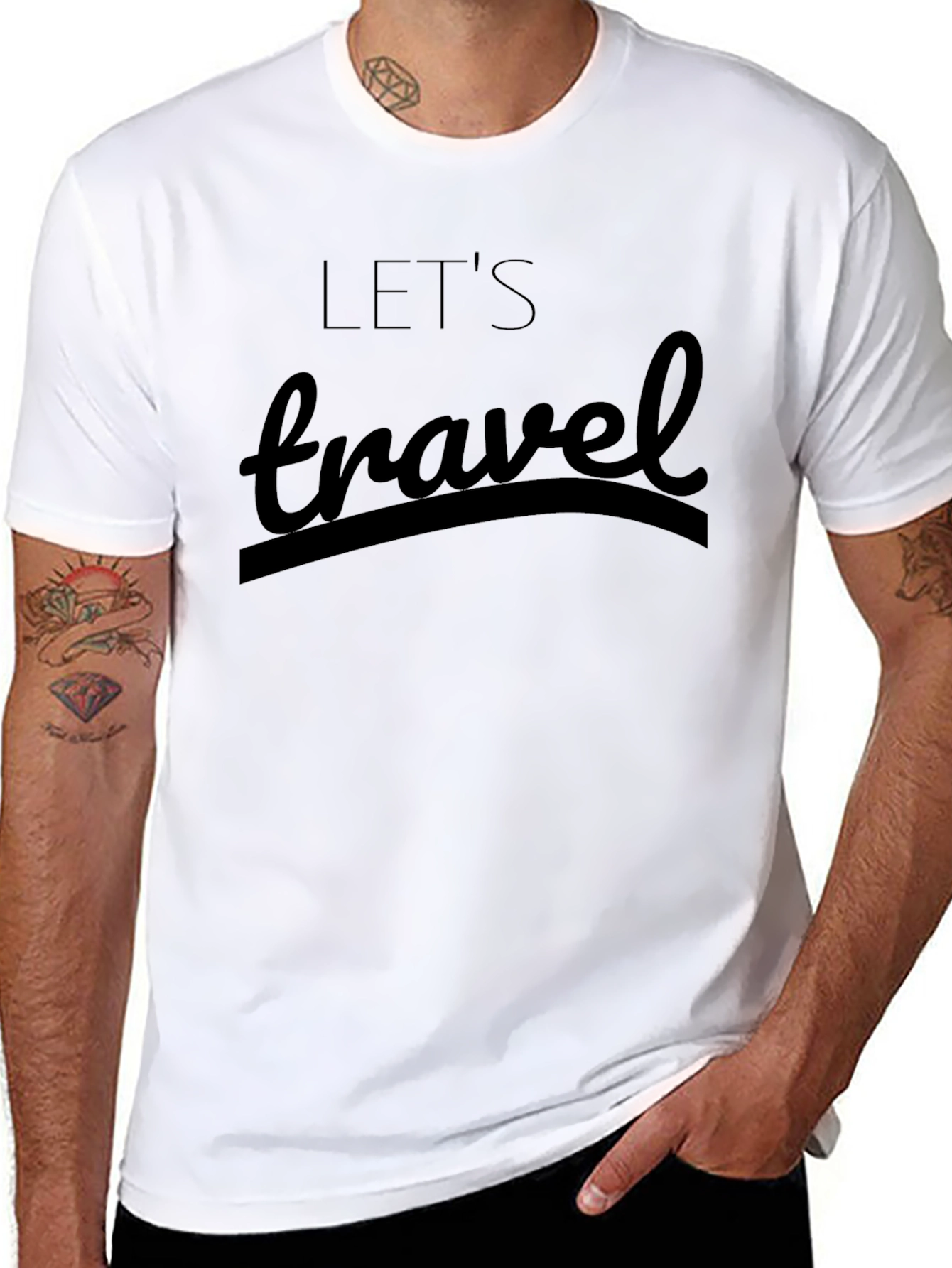 Black Let's Travel Black Graphic Tee - Adventure Ready! view 8