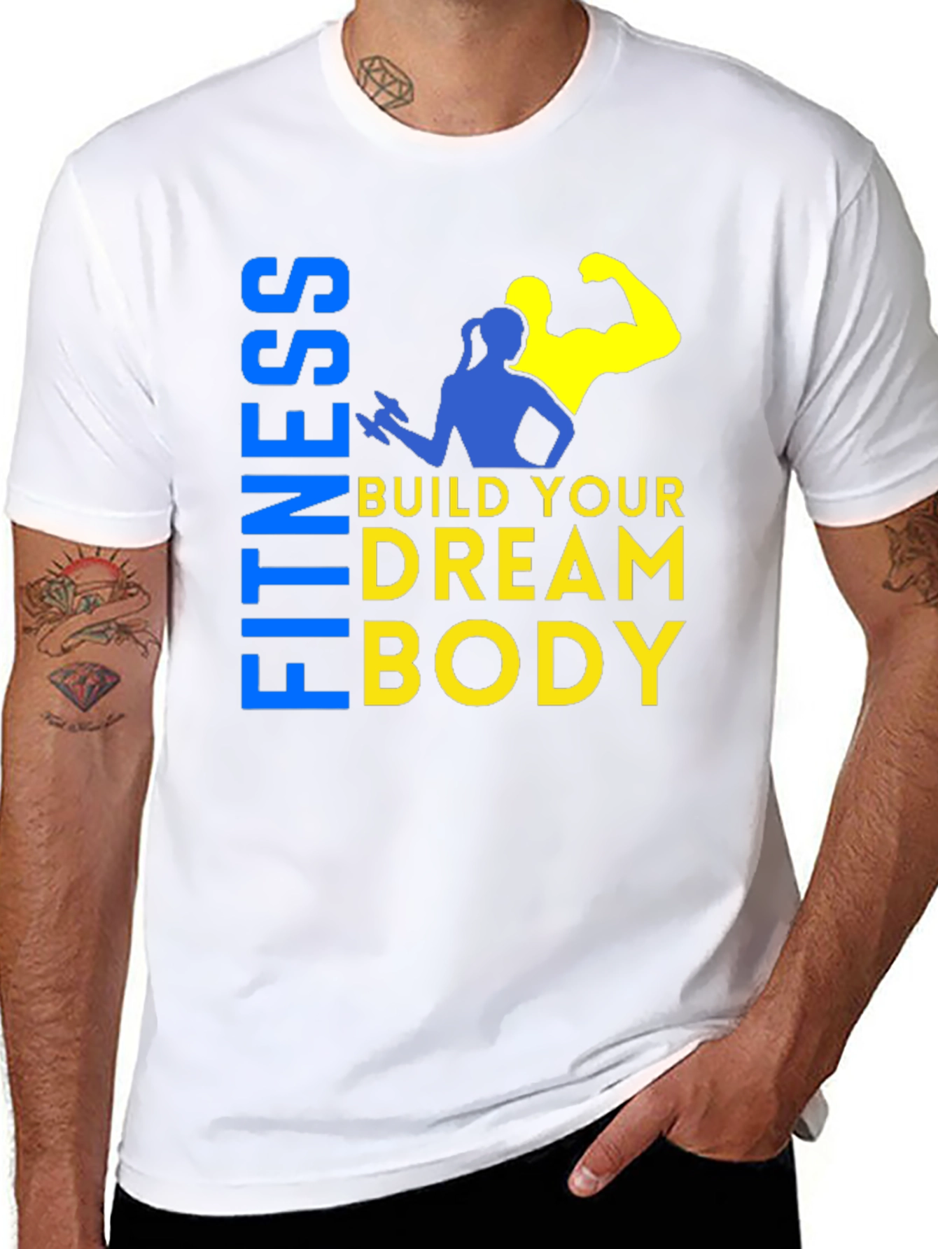Black Fitness Dream Body Graphic Tee view 8