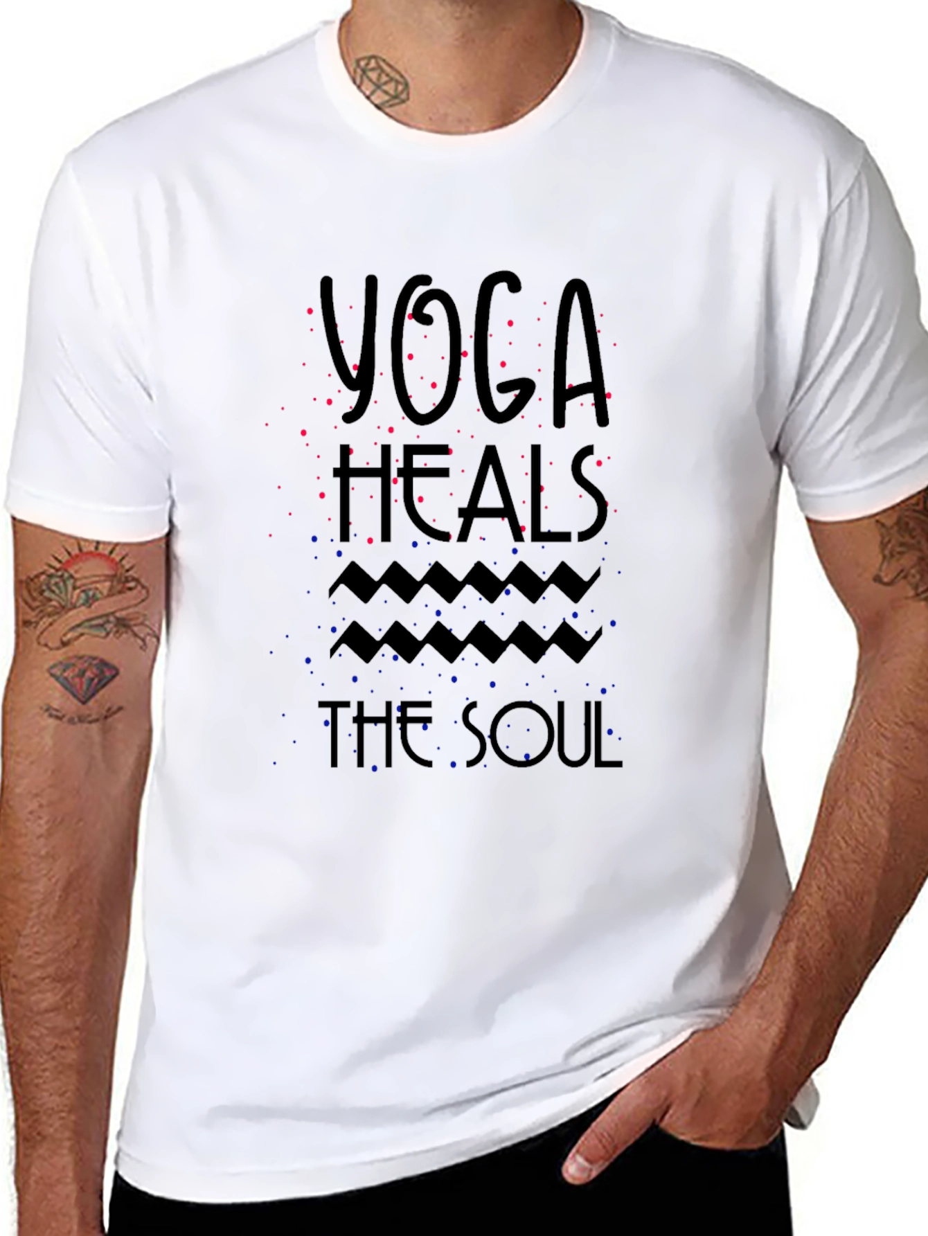 Black Yoga Heals the Soul Graphic Tee view 8