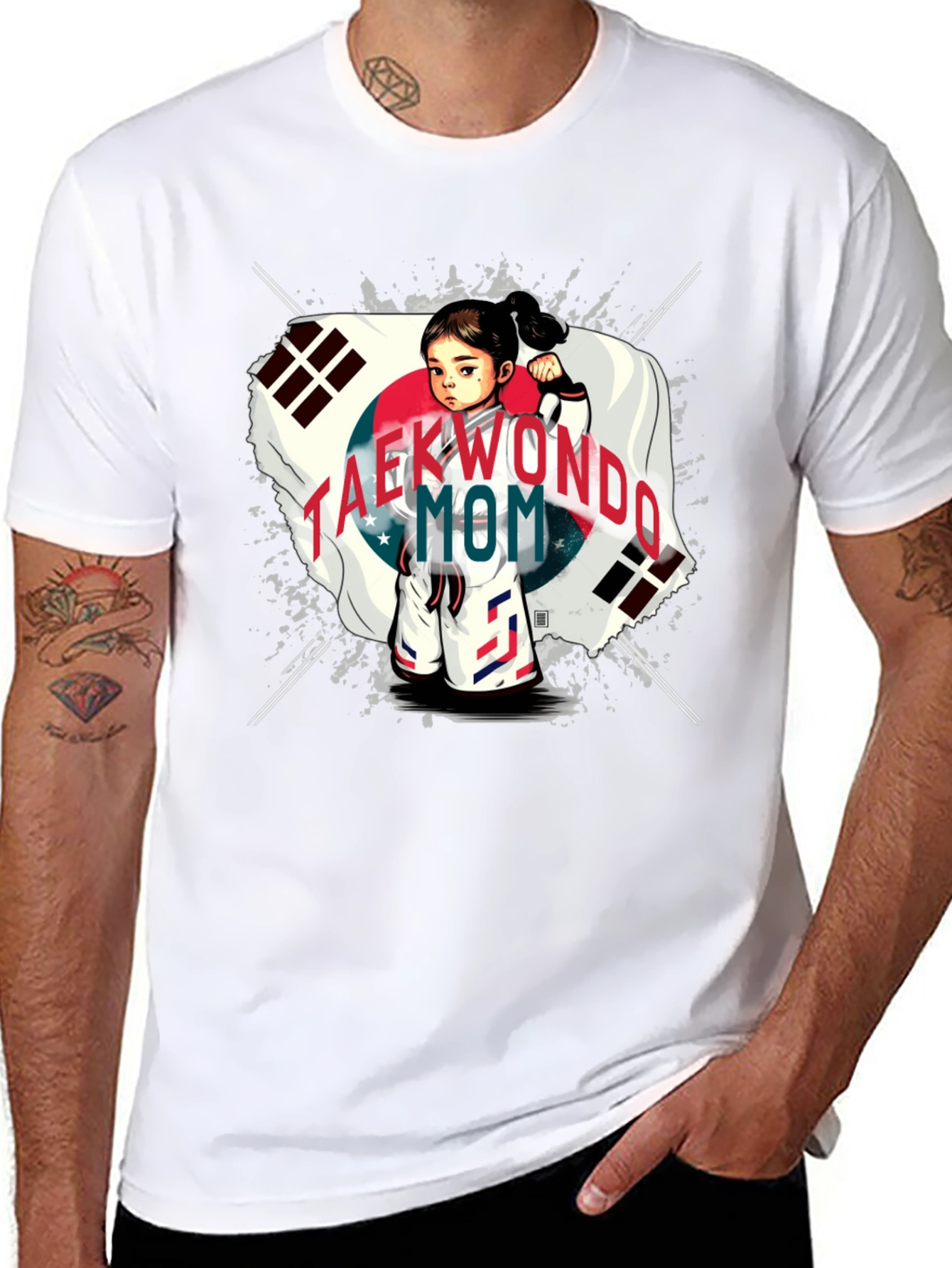 Black Taekwondo Mom Graphic Tee - Martial Arts Love! view 8