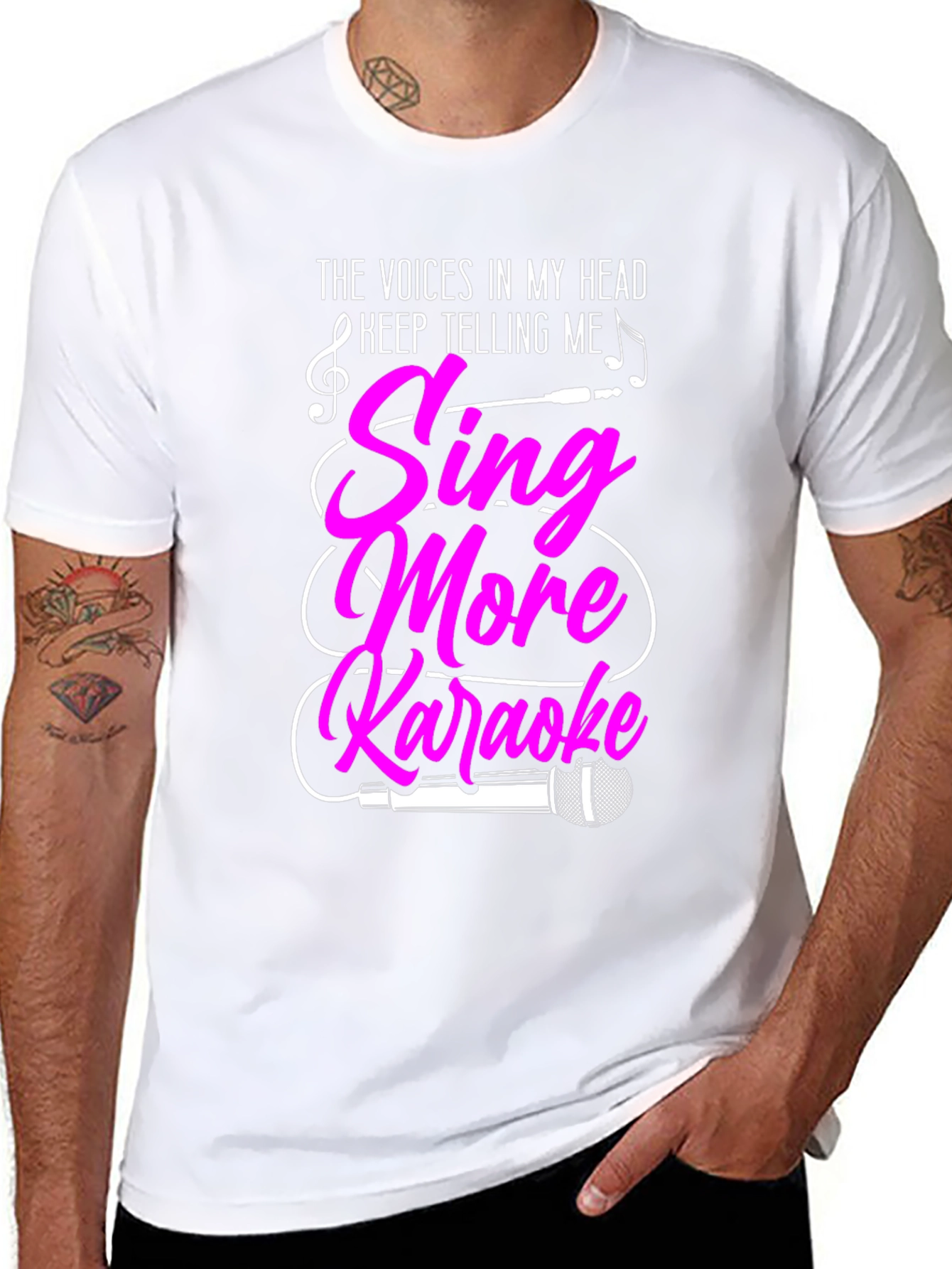 Black Sing More Karaoke Graphic T-Shirt view 8