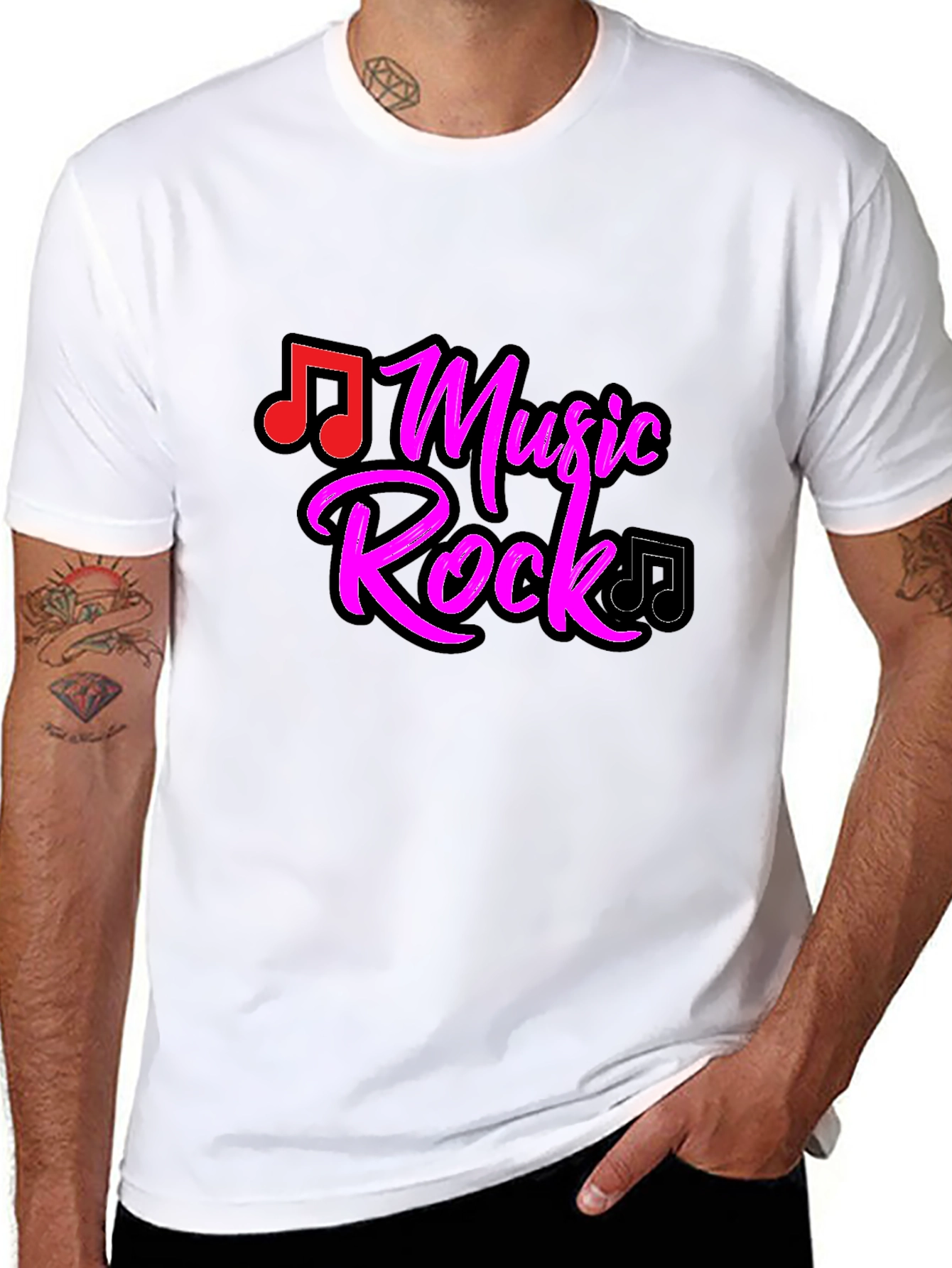 Black Music Rock Graphic Tee view 8