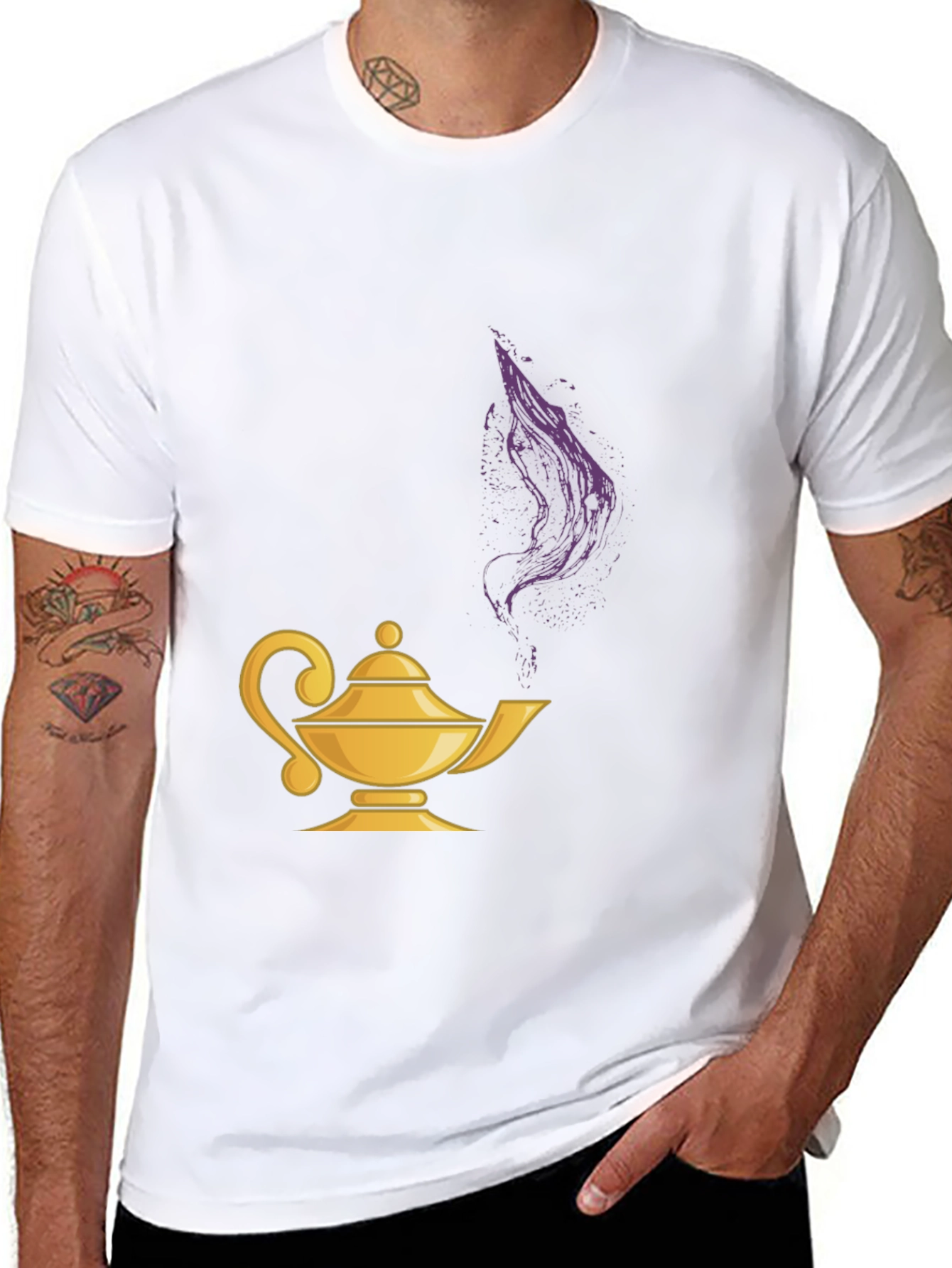 Black Magic Lamp Graphic Tee - Genie Vibes view 8