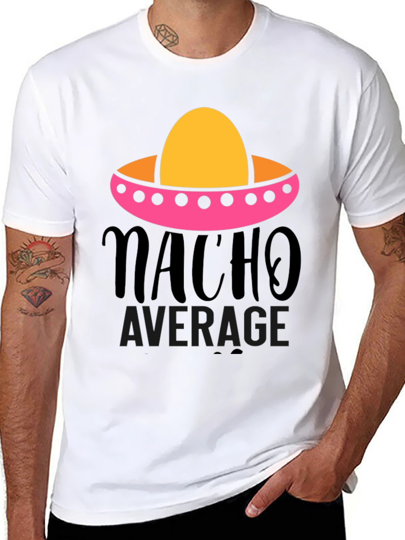 Black Nacho Average Graphic Tee - Funny Fiesta Shirt view 8