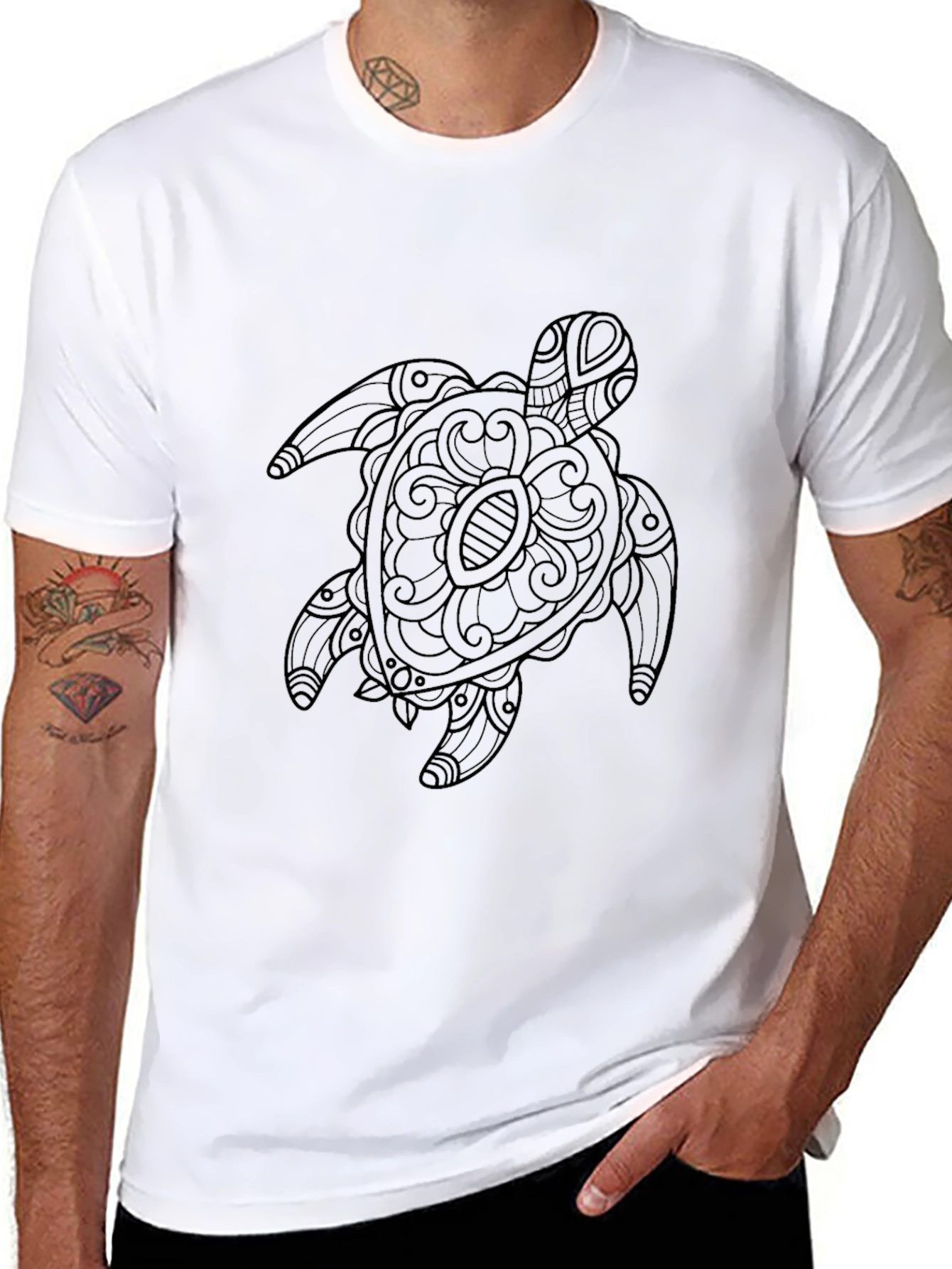 Black Black Turtle Graphic Tee - Relaxed Fit view 8