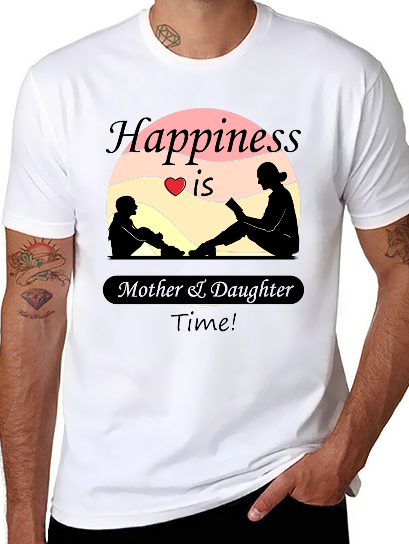 Black Mother & Daughter Time T-Shirt - Black Graphic Tee view 8