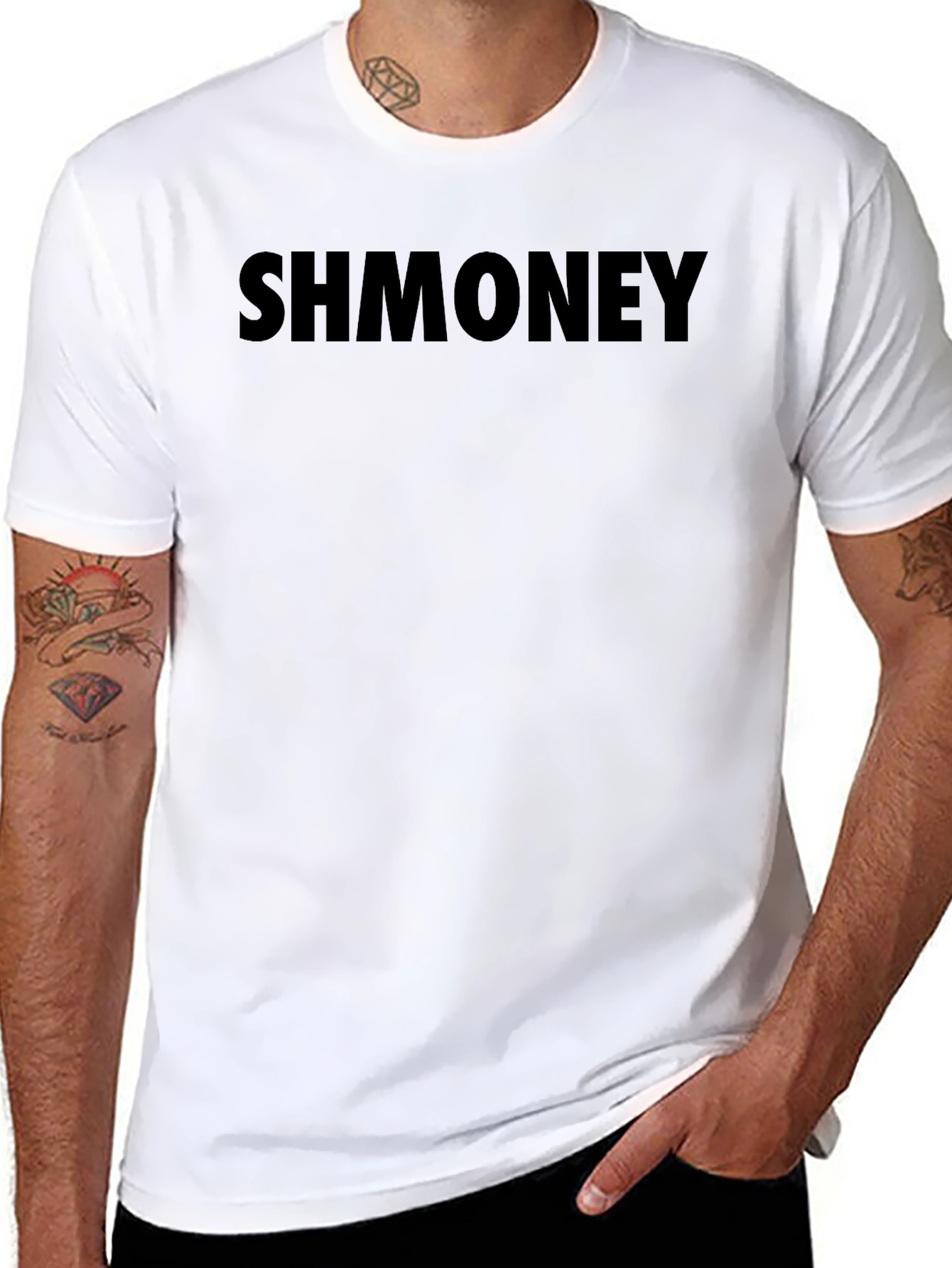 Black SHMONEY Black Graphic T-Shirt view 8