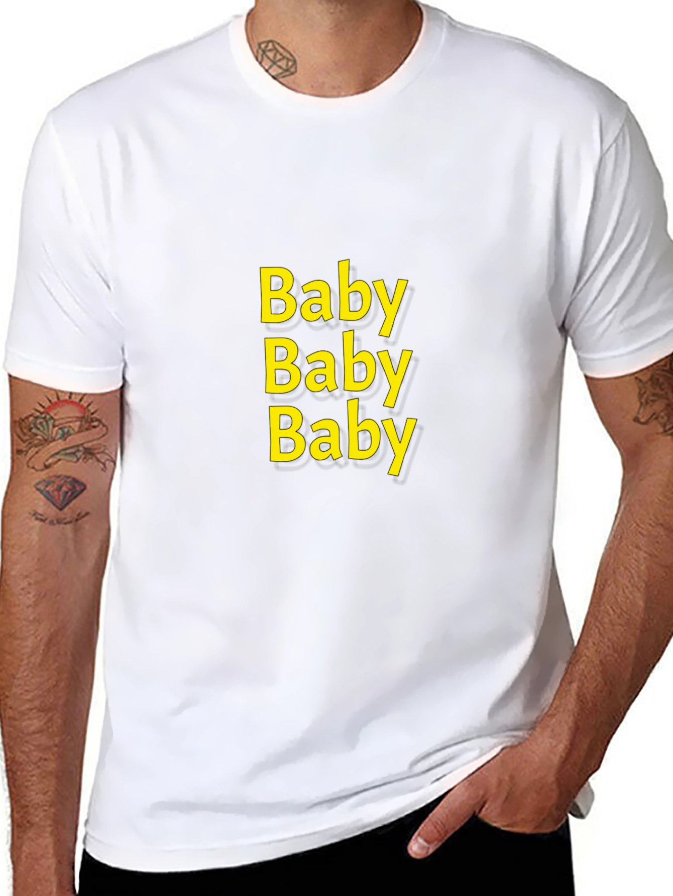 Black Baby Graphic Black Tee view 8