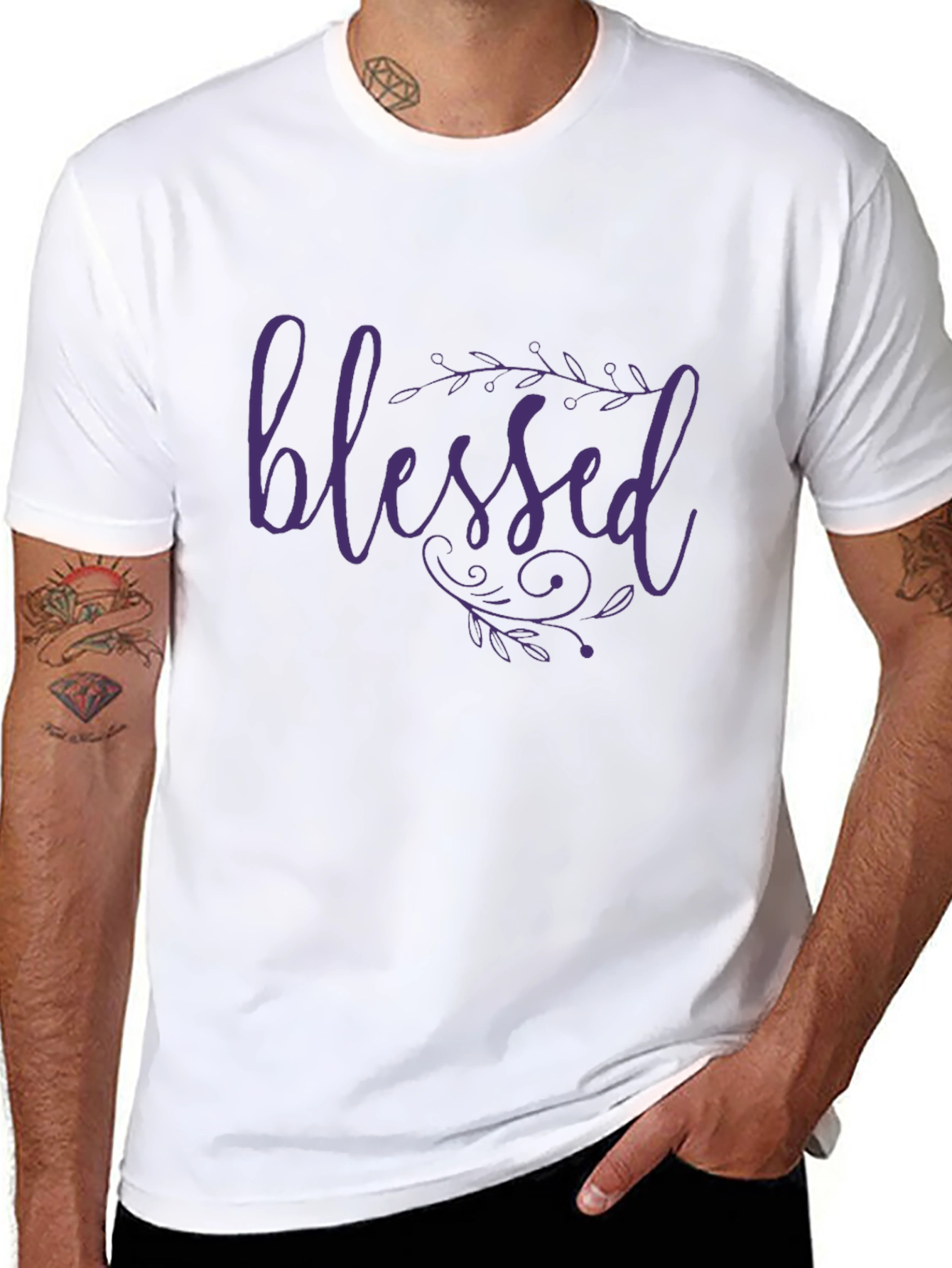 Black Blessed Graphic T-Shirt - Stylish Comfort view 8