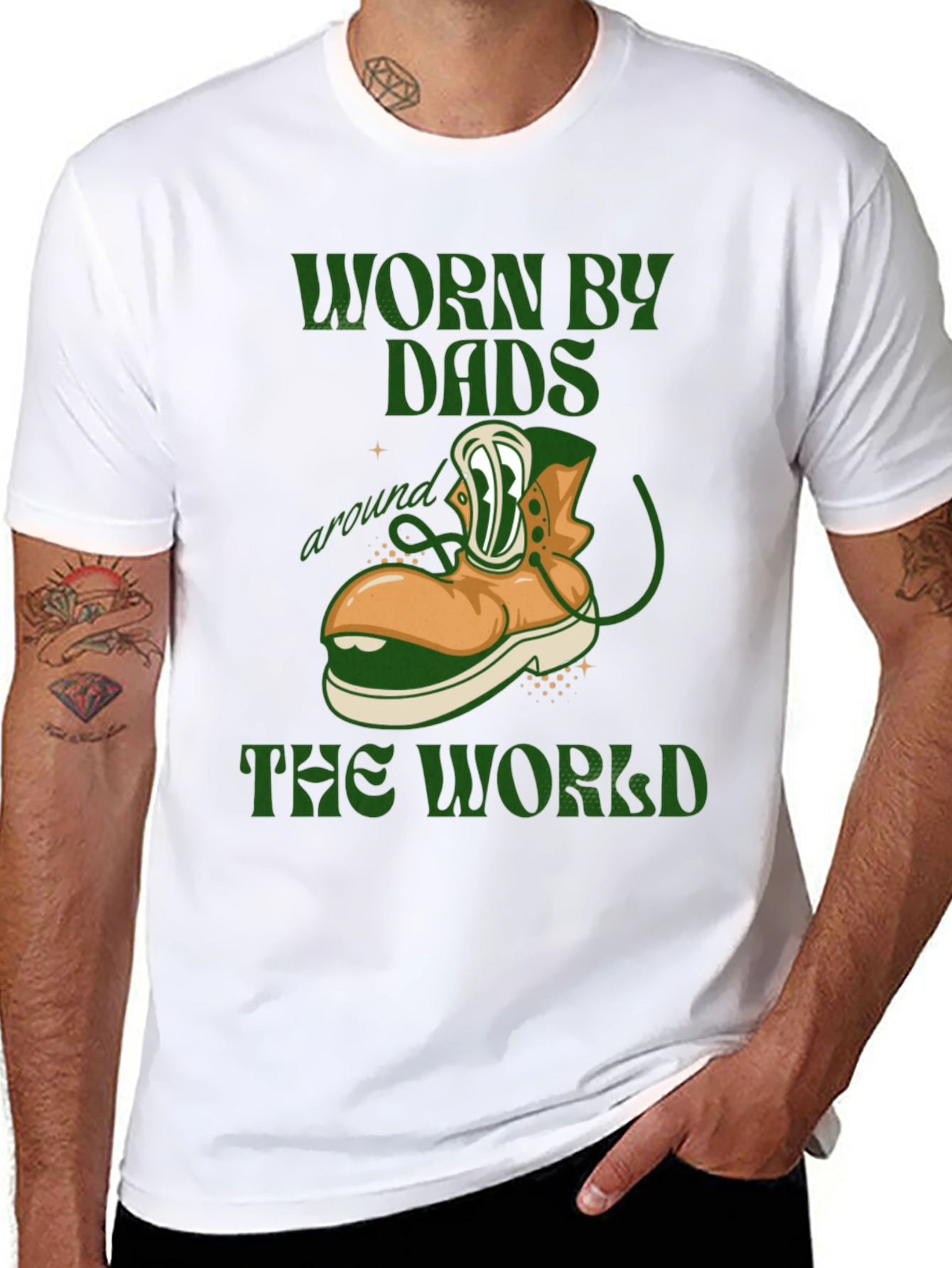 Black Worn By Dads Around The World T-Shirt view 8