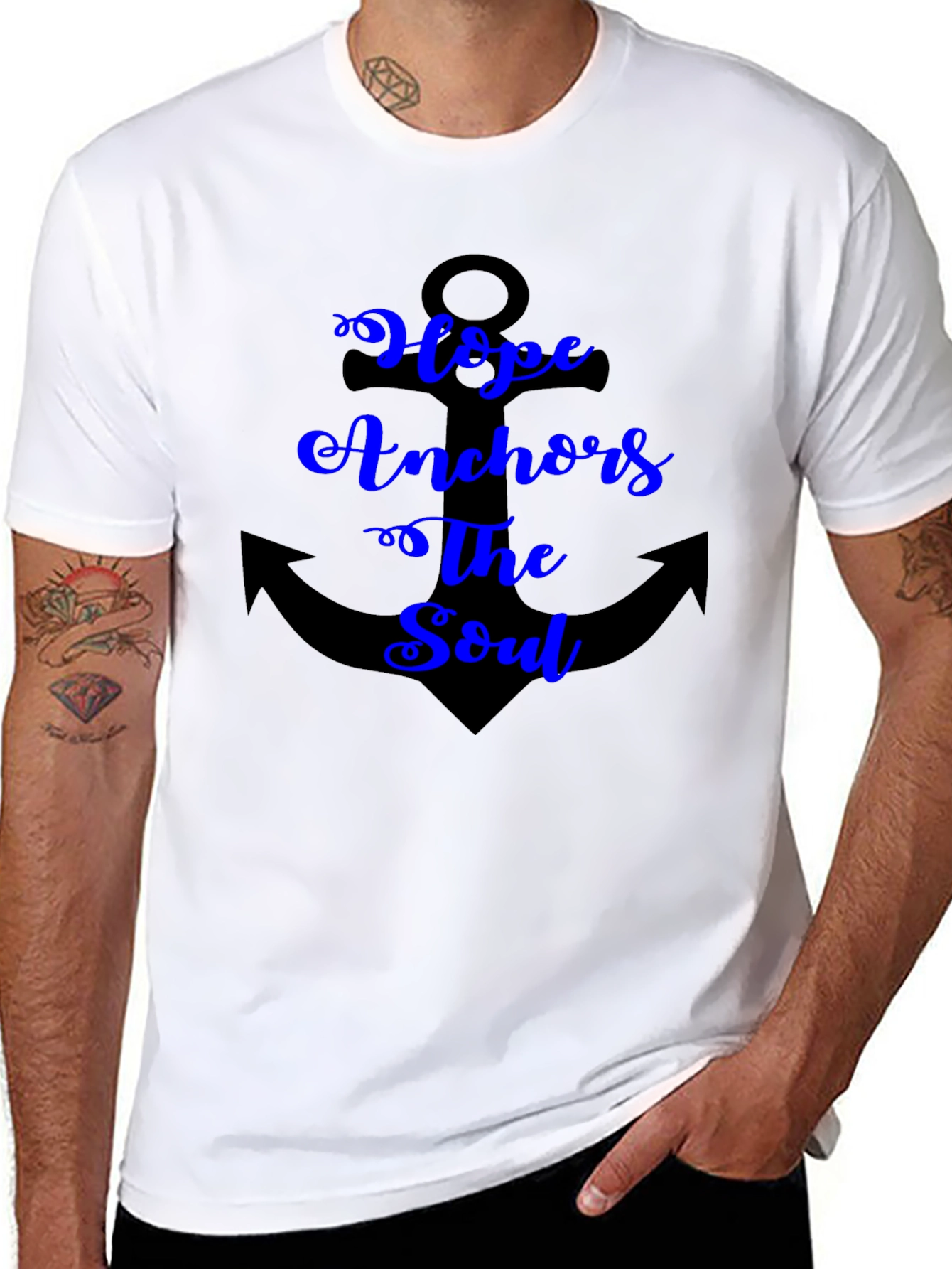 Black Hope Anchors the Soul Graphic T-Shirt view 8