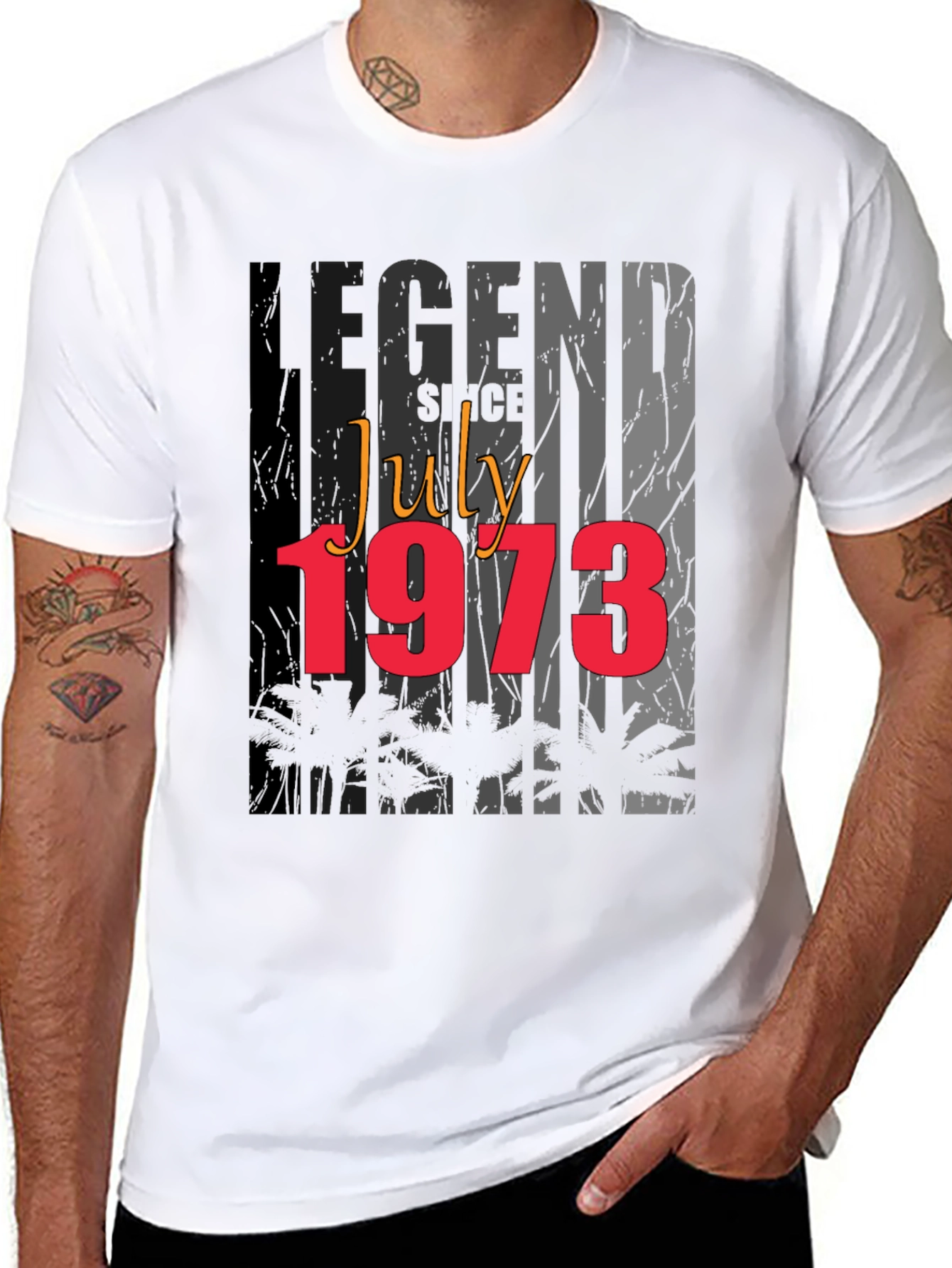 Black Legend Since July 1973 Graphic T-Shirt view 8