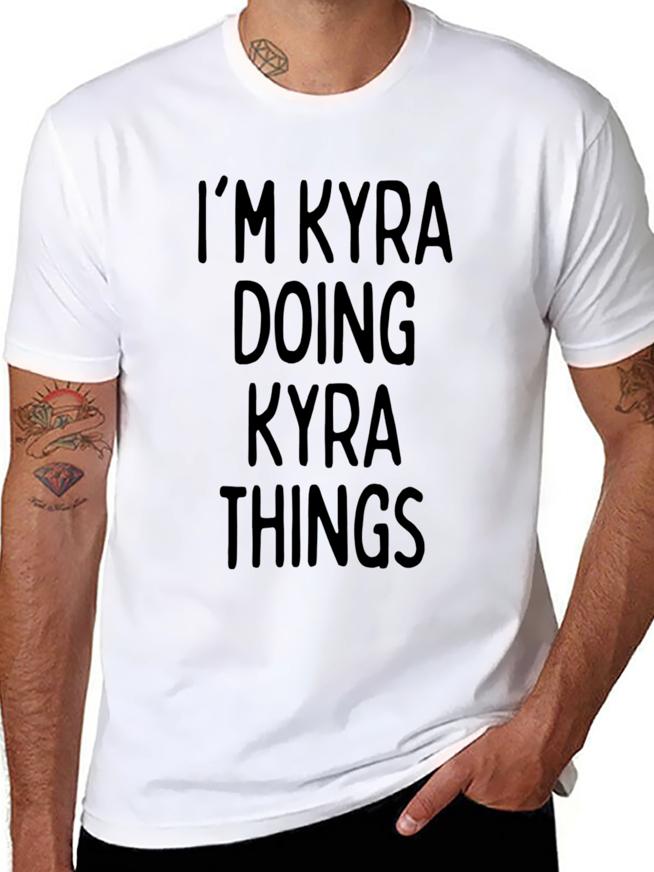 Black I'm Kyra Doing Kyra Things Black T-Shirt view 8