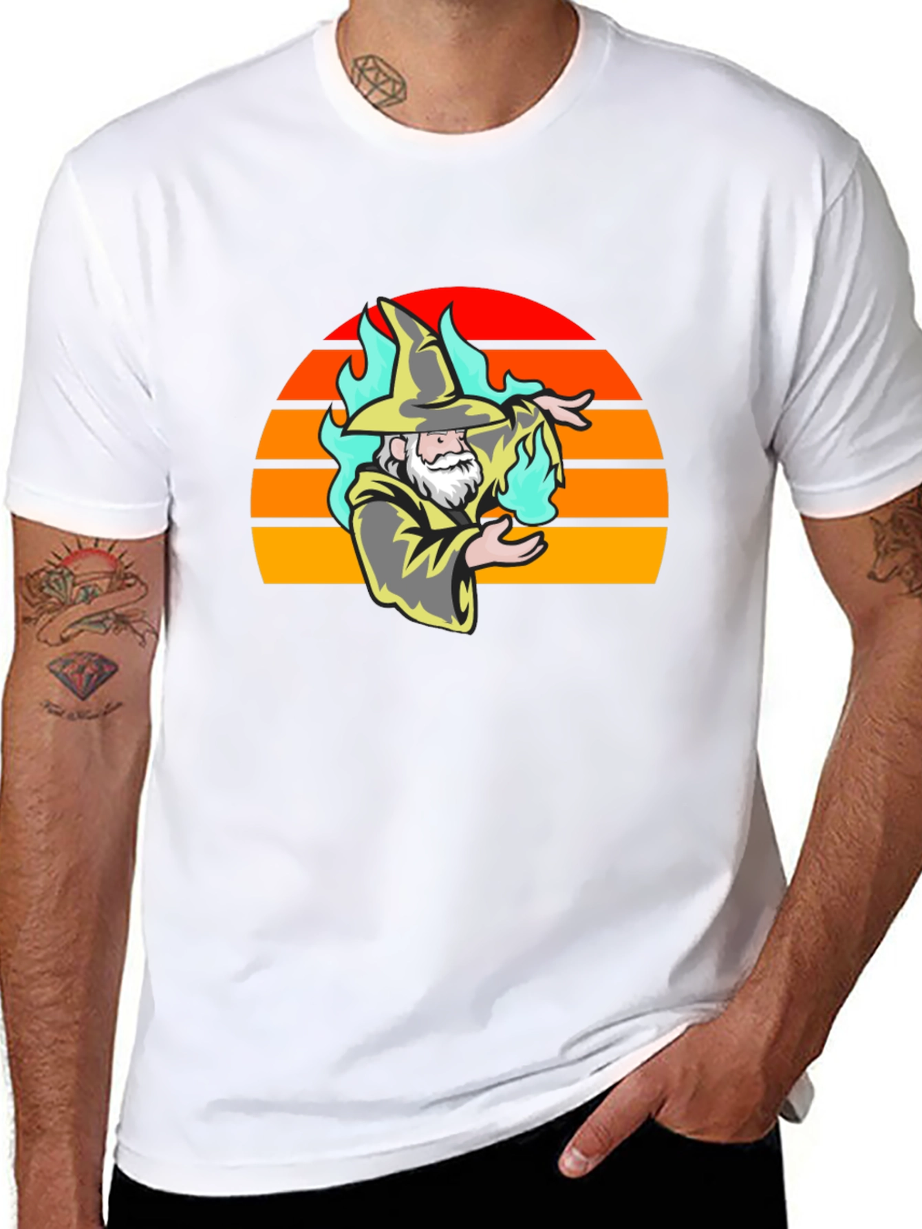 Wizard Sunset Graphic Tee - Stylish Magic T-Shirt - 8