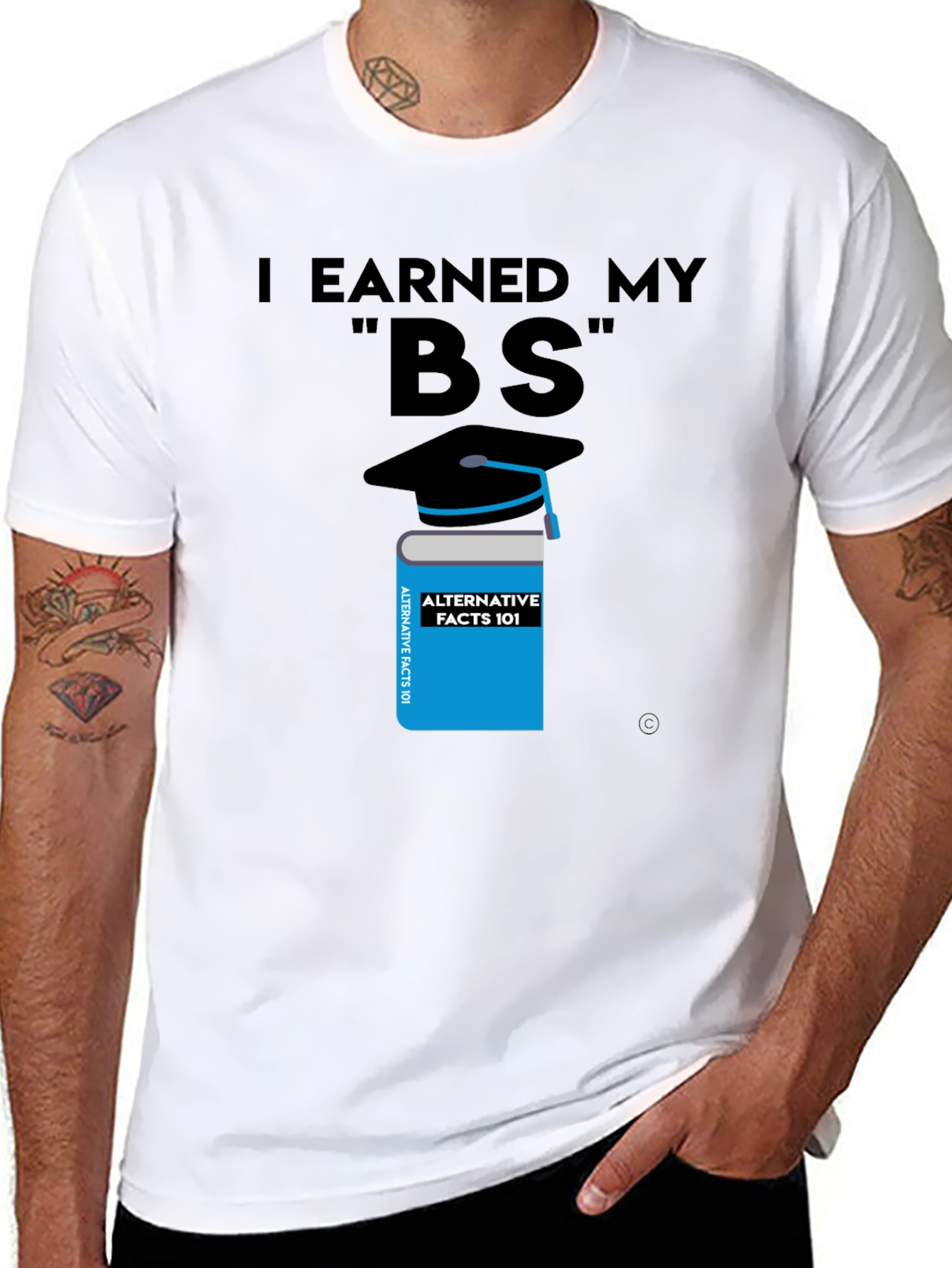 Black I Earned My BS Graphic T-Shirt view 8