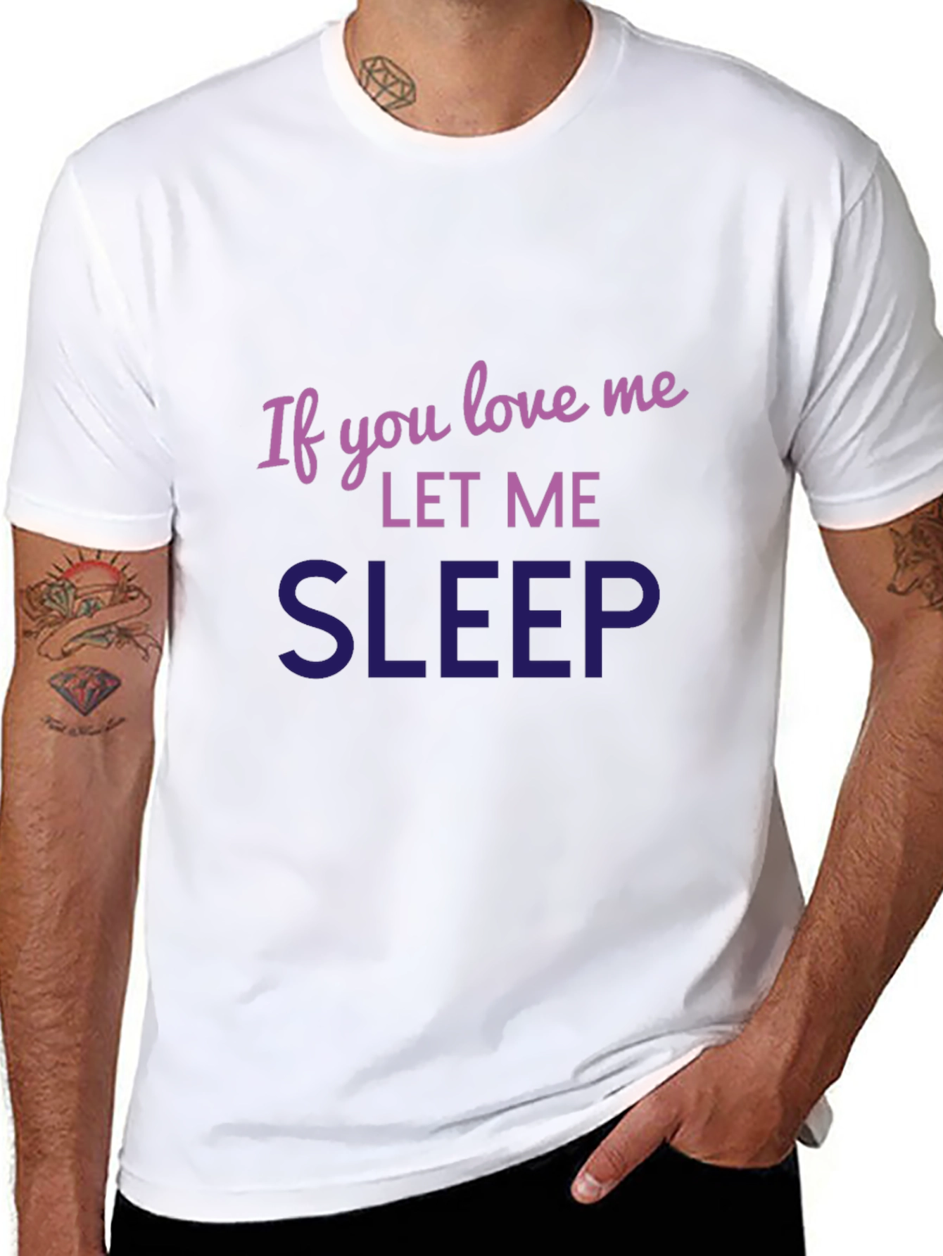 Black Funny Sleep Shirt - If You Love Me Let Me Sleep view 8