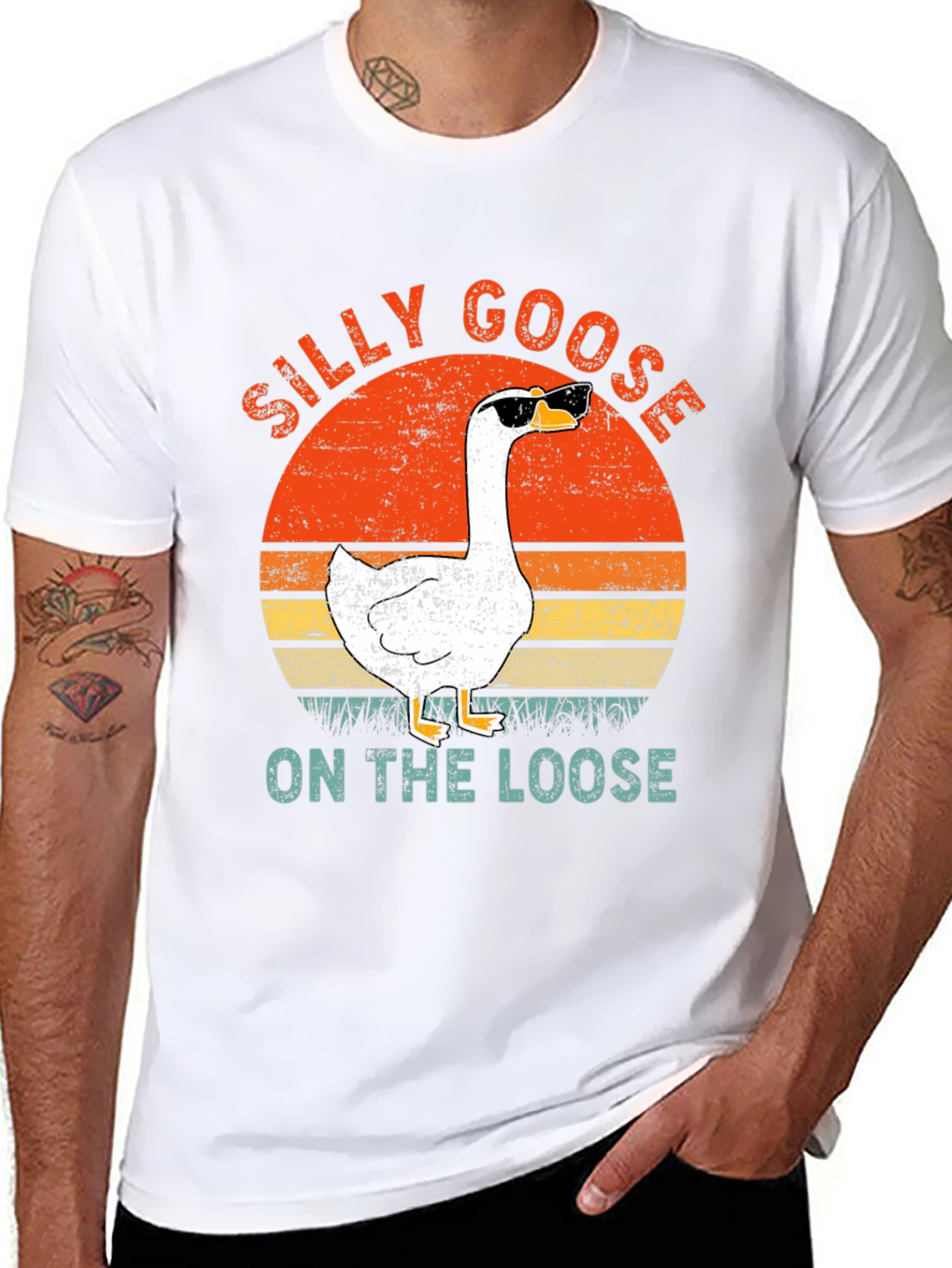 Black Silly Goose On The Loose Graphic T-Shirt view 8