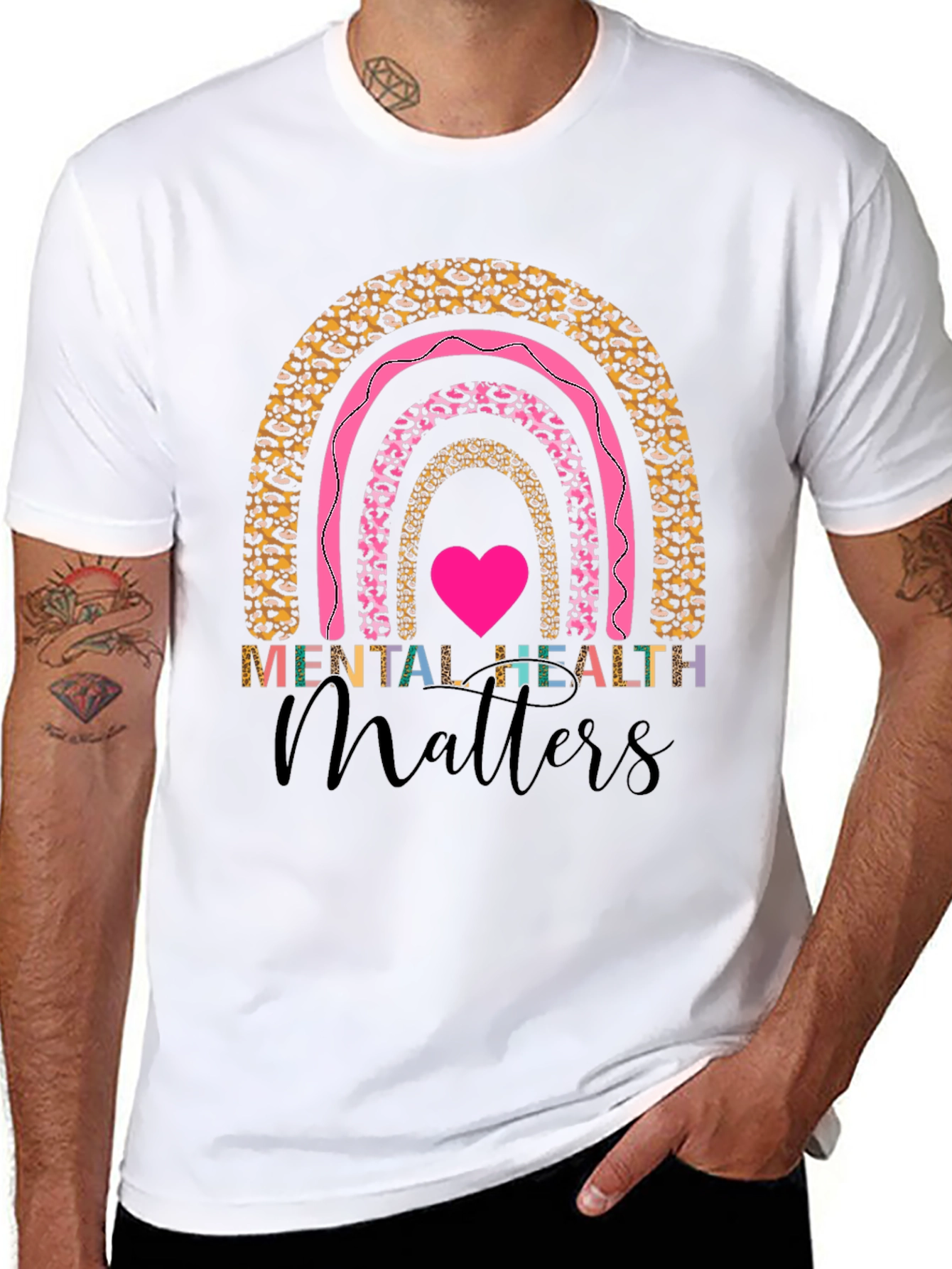 Black Mental Health Matters Graphic Tee view 8