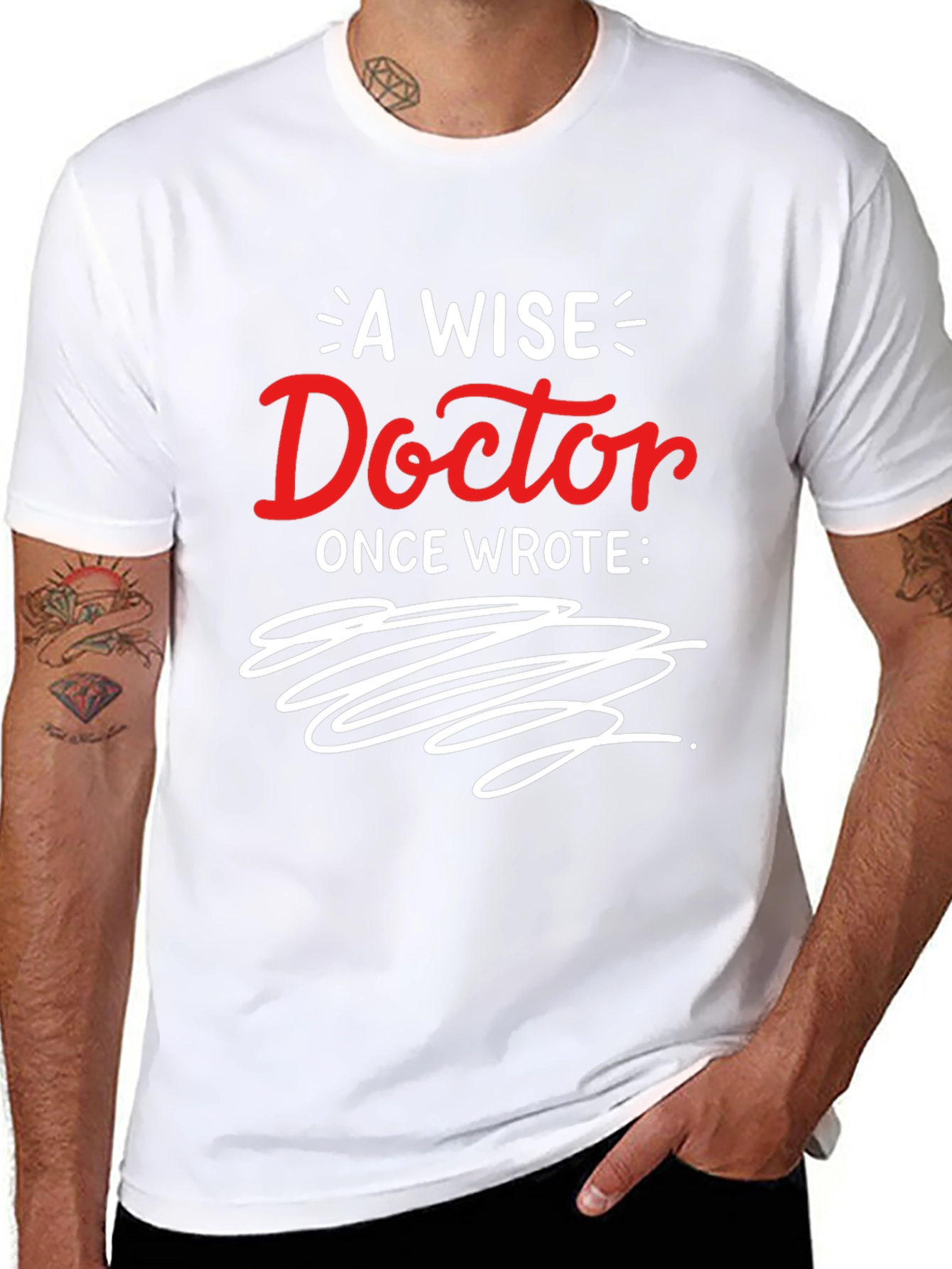 Black A Wise Doctor Graphic T-Shirt view 8