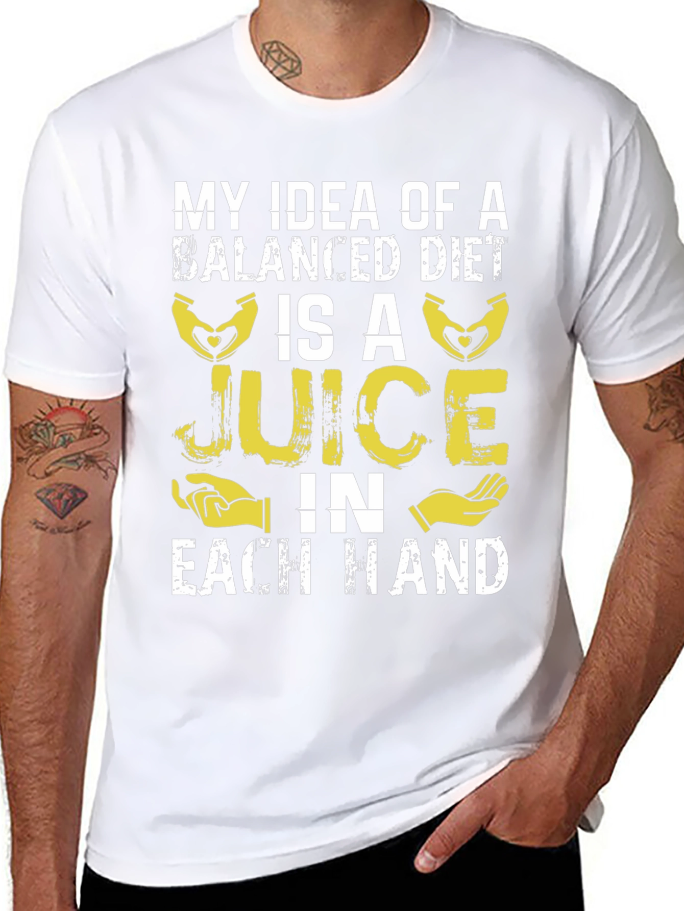 Black Balanced Diet Juice T-Shirt view 8