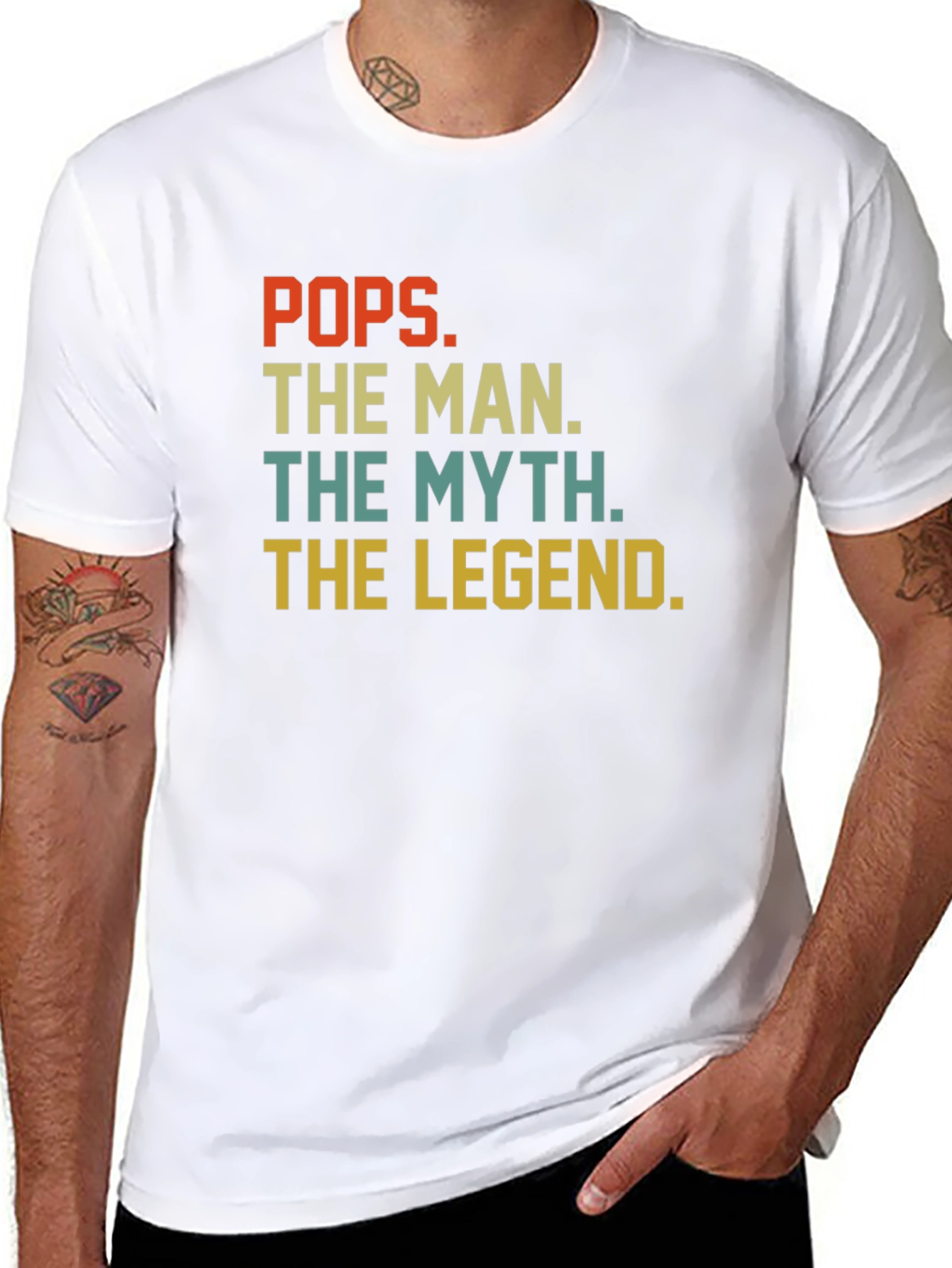 Black Pops The Man The Myth The Legend T-Shirt view 8