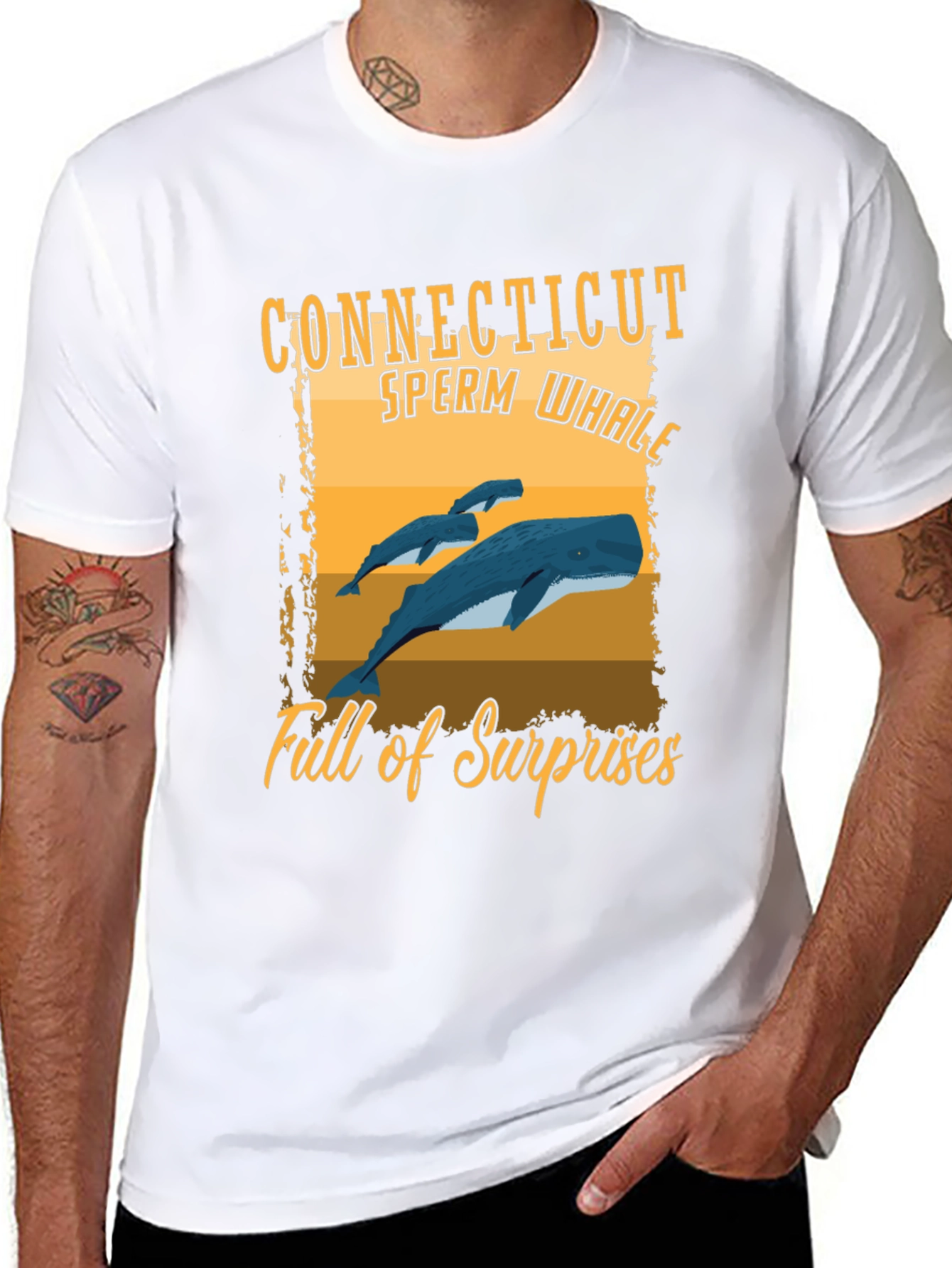 Black Connecticut Sperm Whale T-Shirt: Full of Surprises  view 8