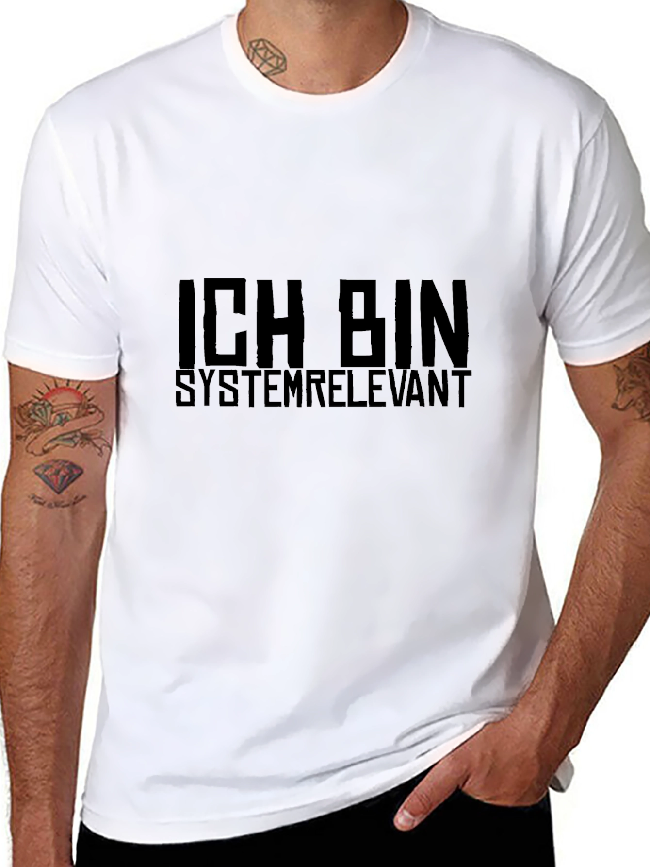 Black Ich Bin Systemrelevant Black Tee view 8