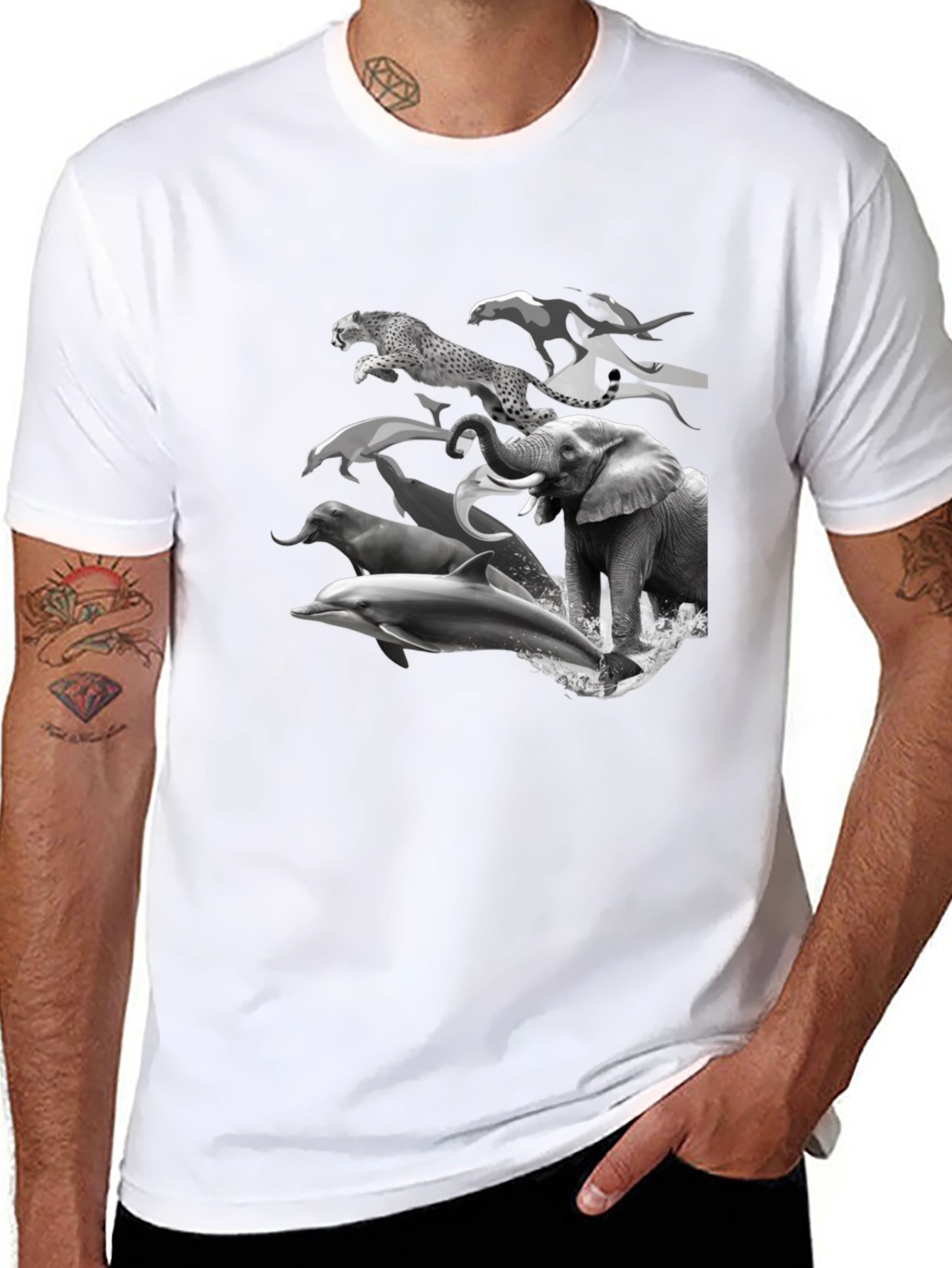 Black Animal Kingdom Black T-Shirt view 8