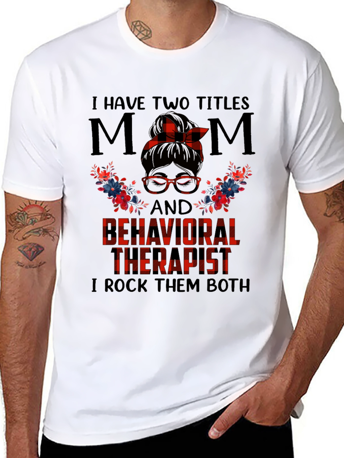 Black Mom and Therapist Graphic Tee view 8