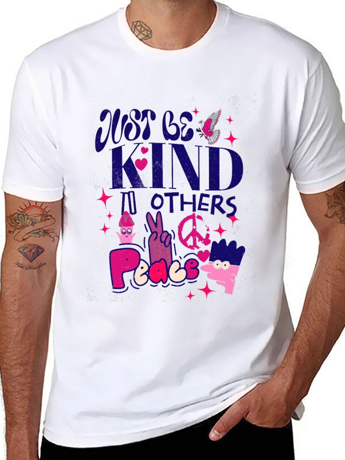 Black Just Be Kind to Others Graphic Tee view 8