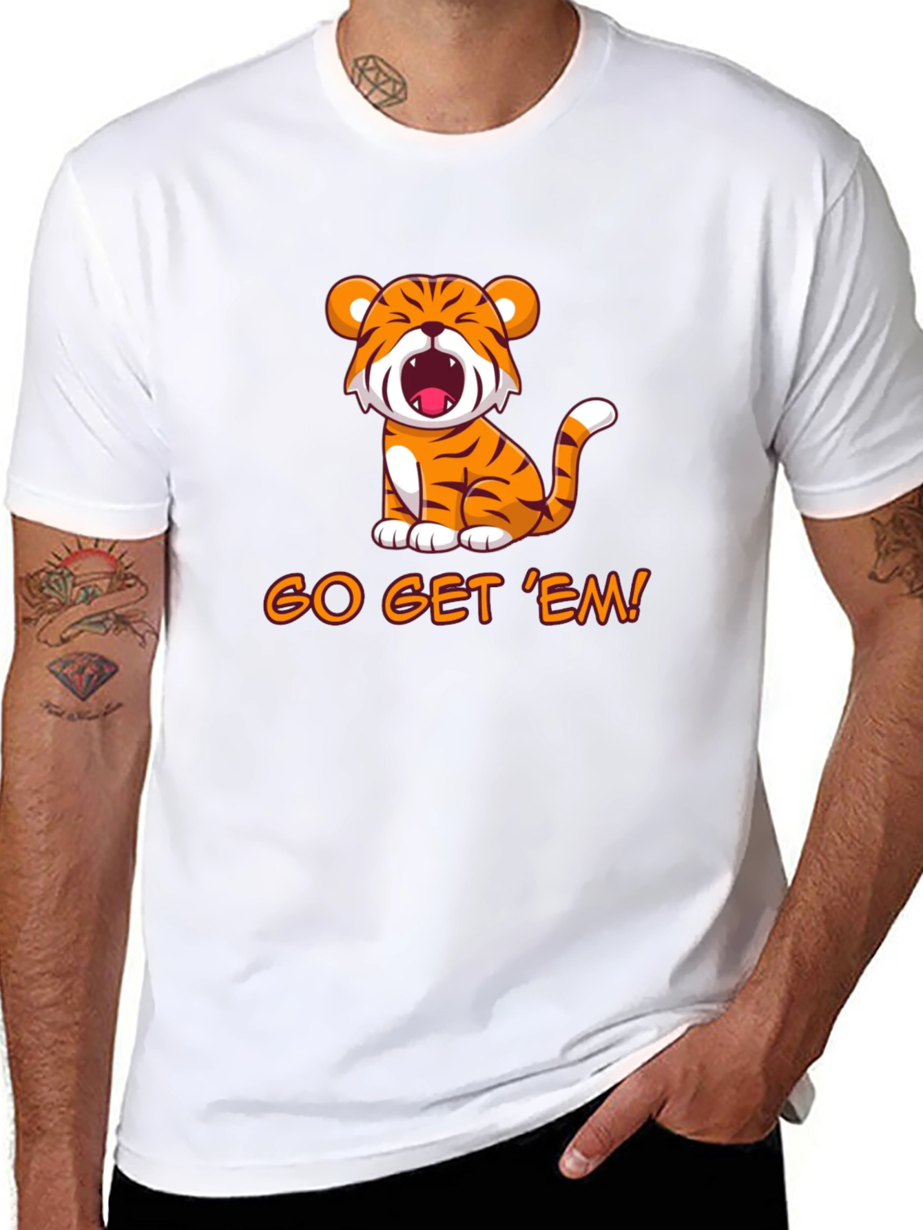 Black Go Get 'Em! Tiger Graphic Tee view 8
