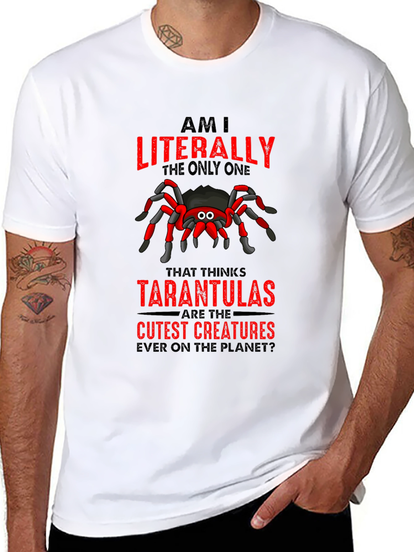 Black Tarantula Lover Graphic Tee view 8