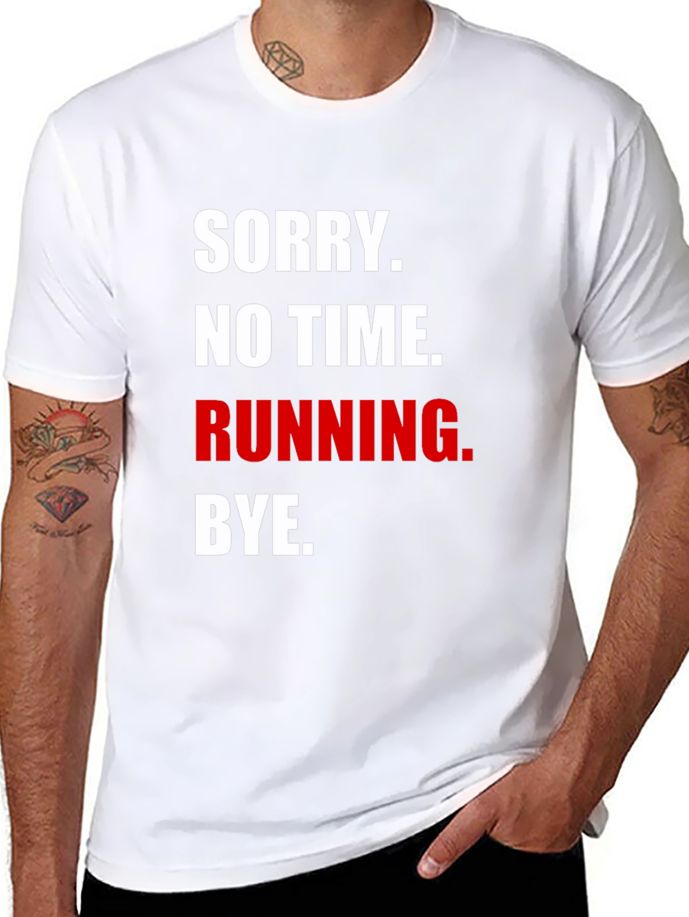 Black Running Excuse Graphic Tee view 8