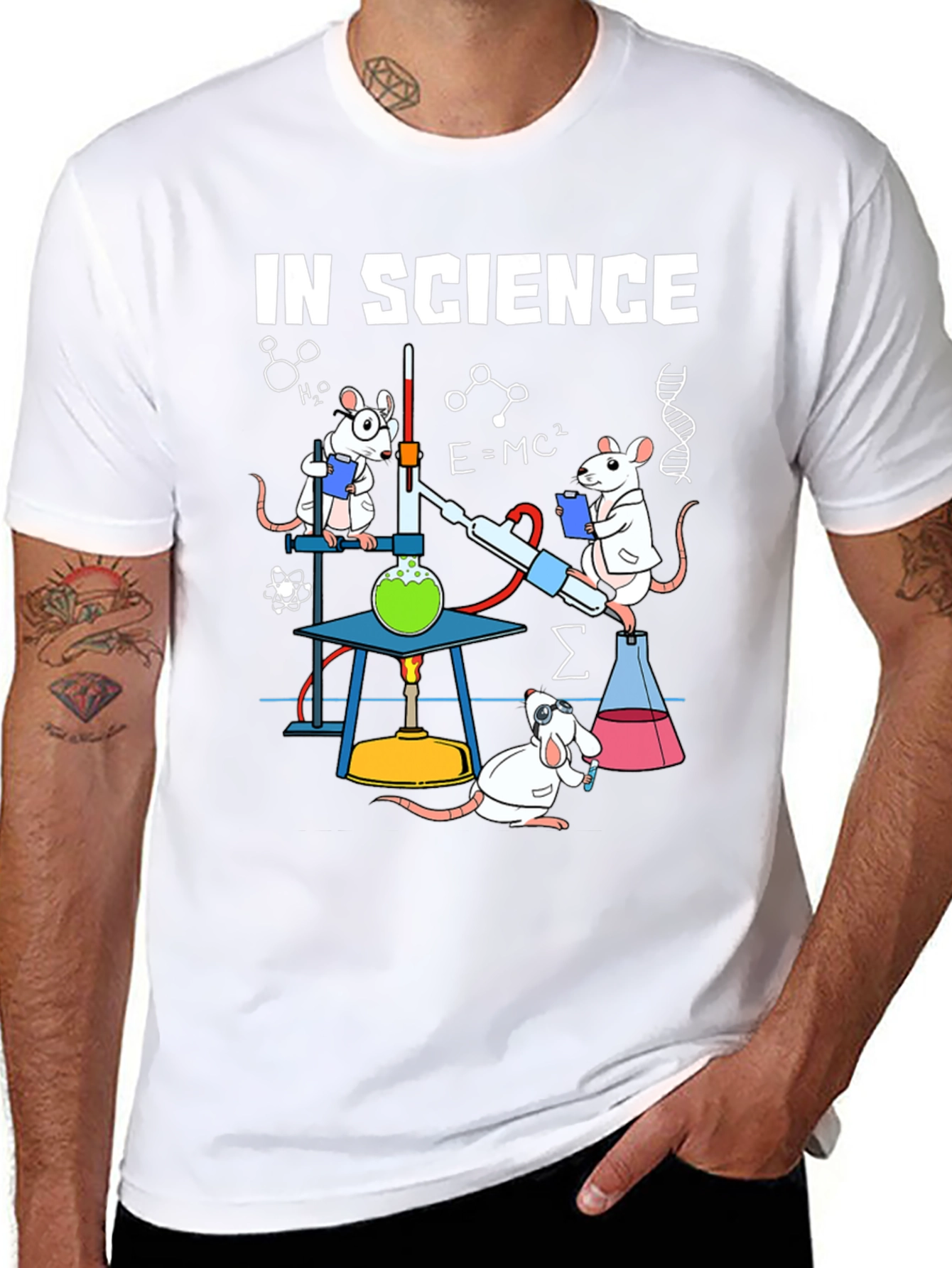 Black Science Rat T-Shirt - Black Cotton Blend Tee view 8