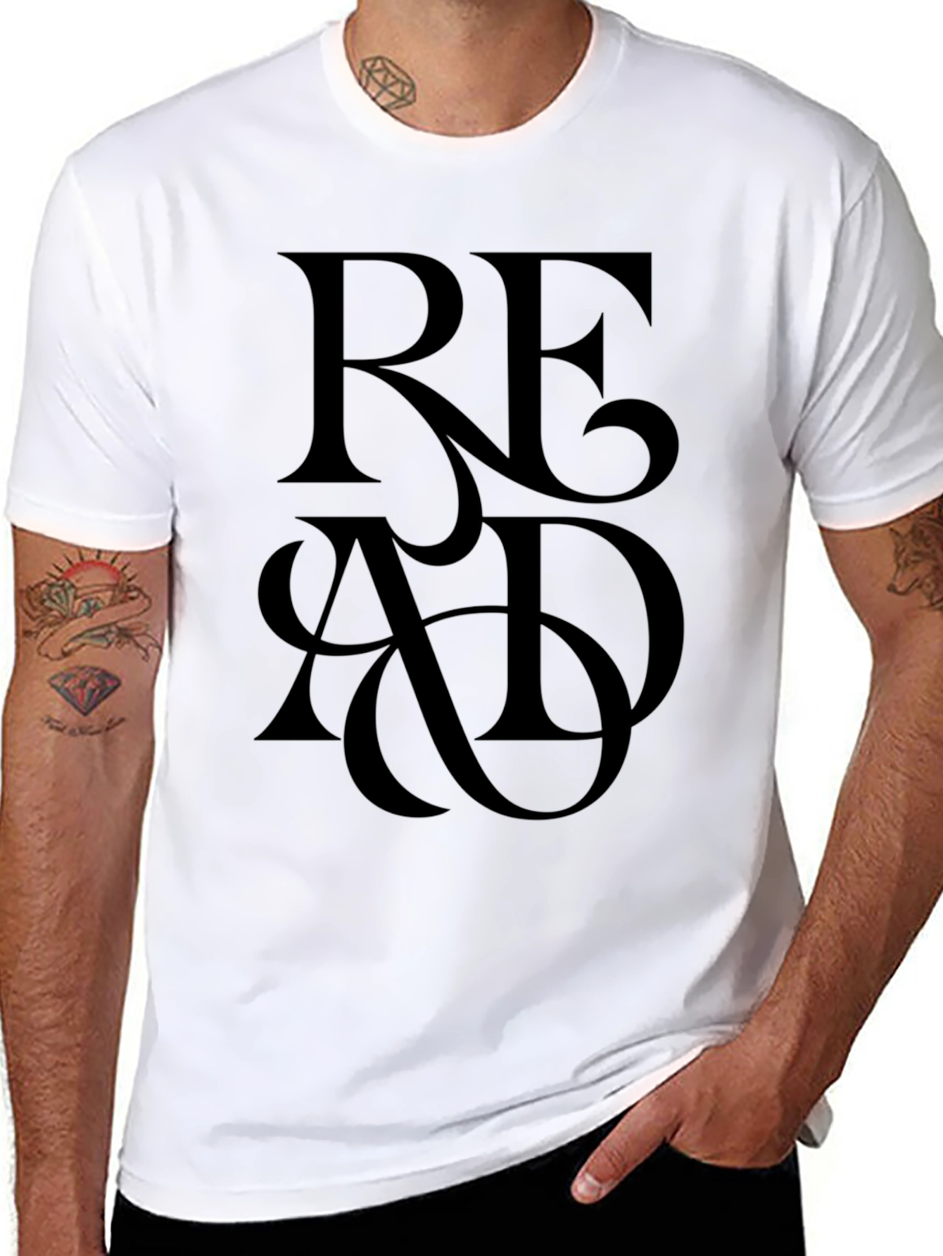 Black Read Graphic T-Shirt - Stylish & Comfortable view 8