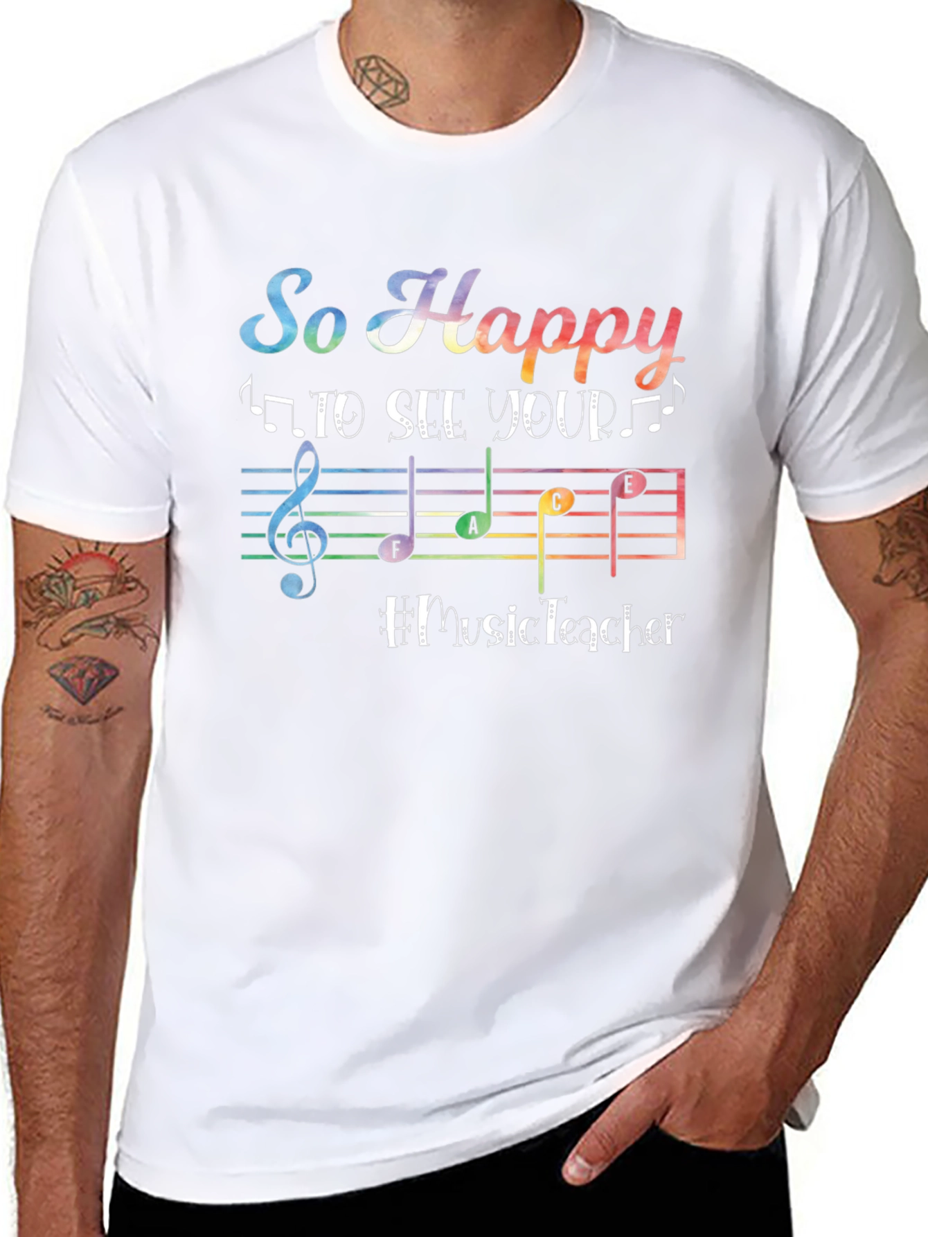 Black So Happy to See Your Music Teacher T-Shirt view 8