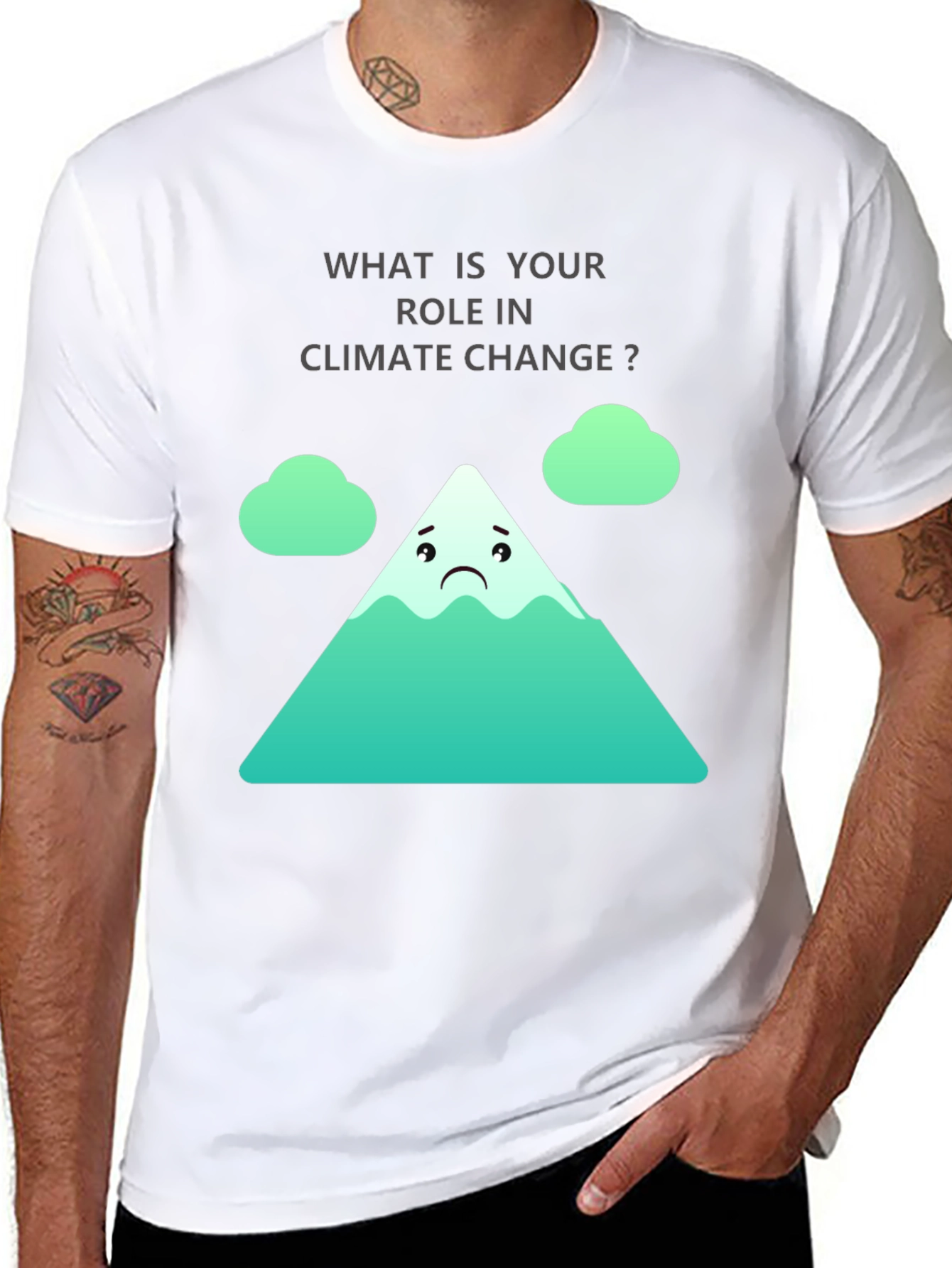 Black Climate Change Role T-Shirt view 8