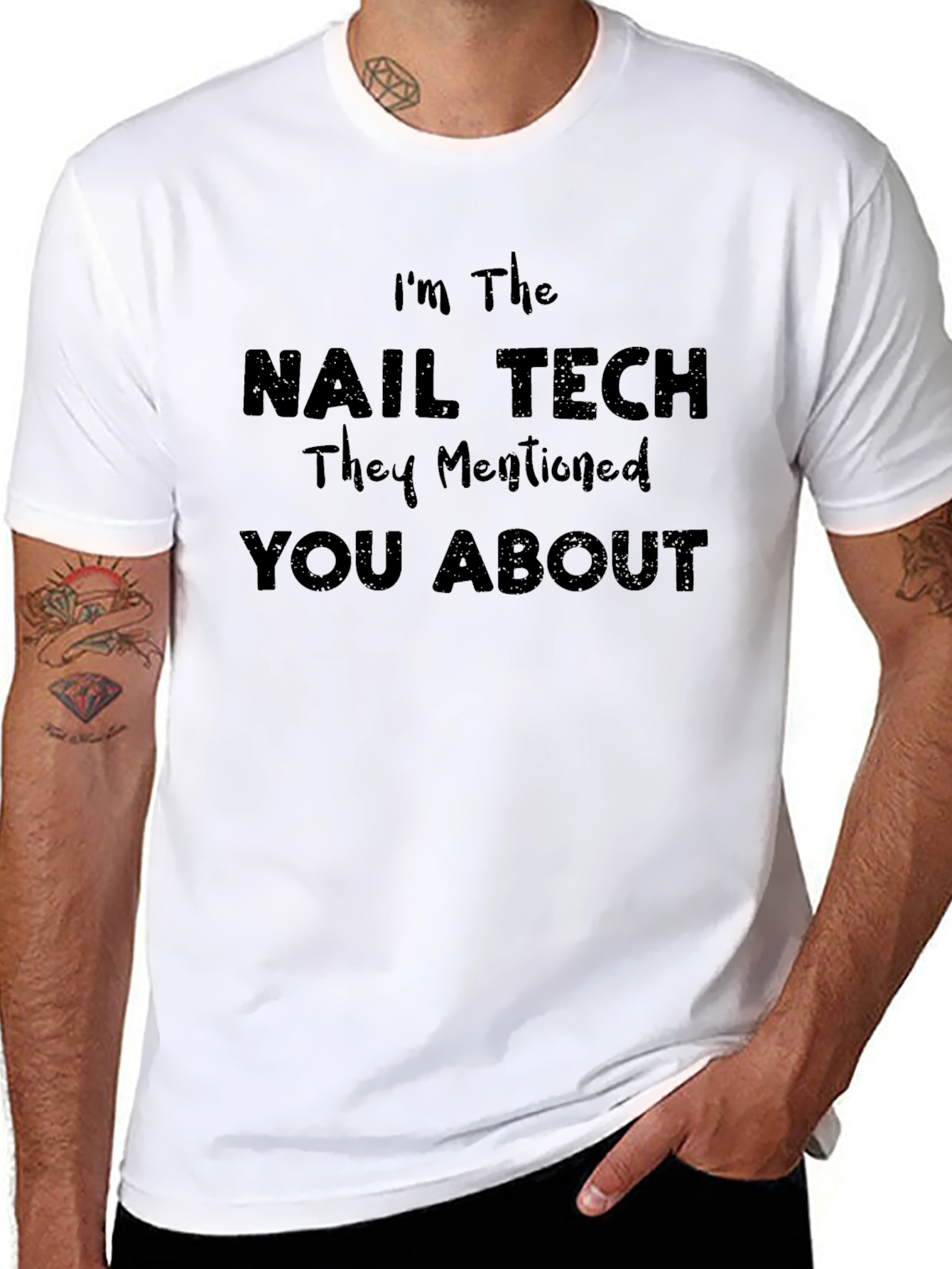 Black Nail Tech T-Shirt - "I'm The Nail Tech" Funny Slogan Tee view 8