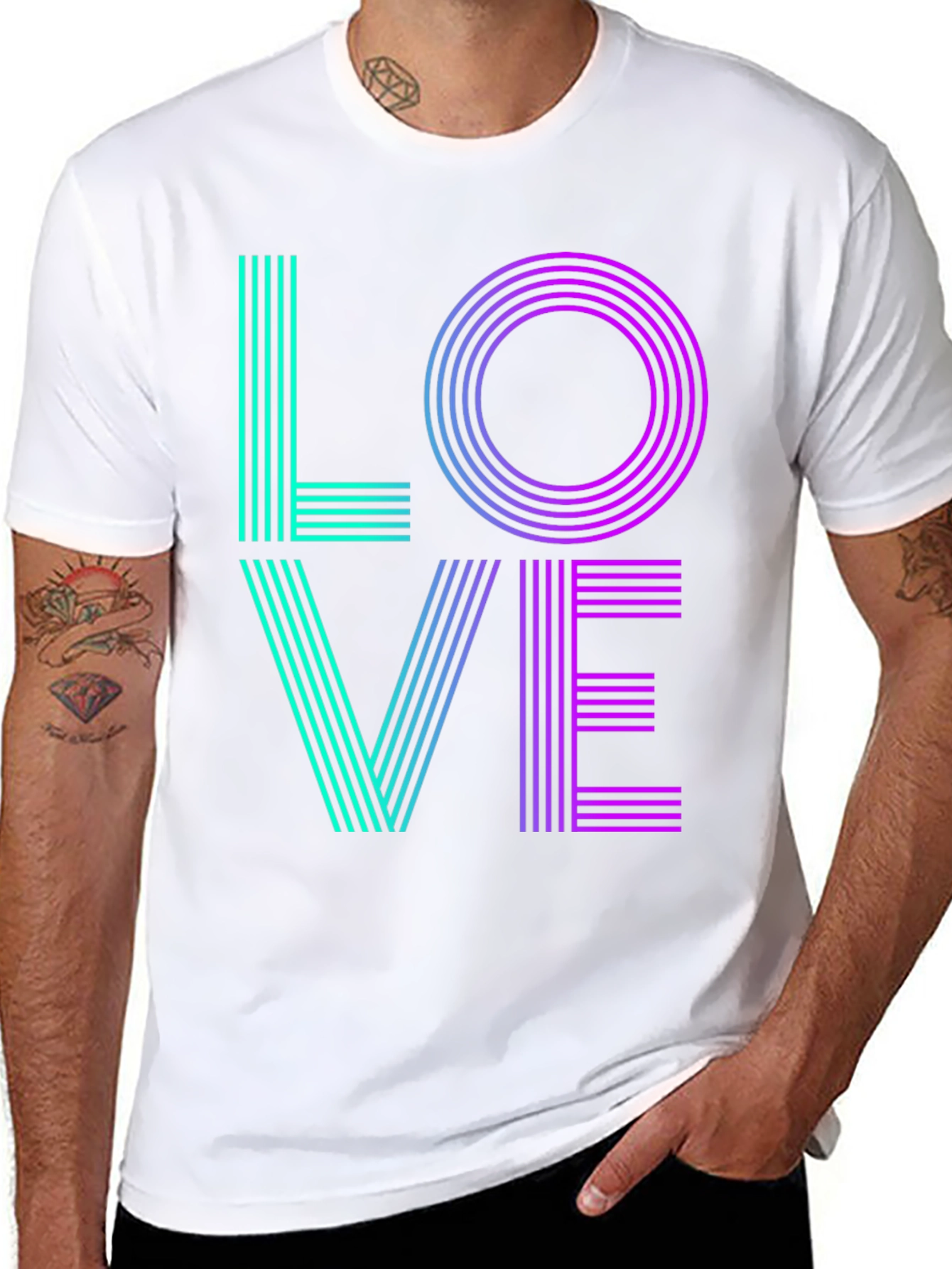 Black LOVE Graphic Tee - Retro Style view 8