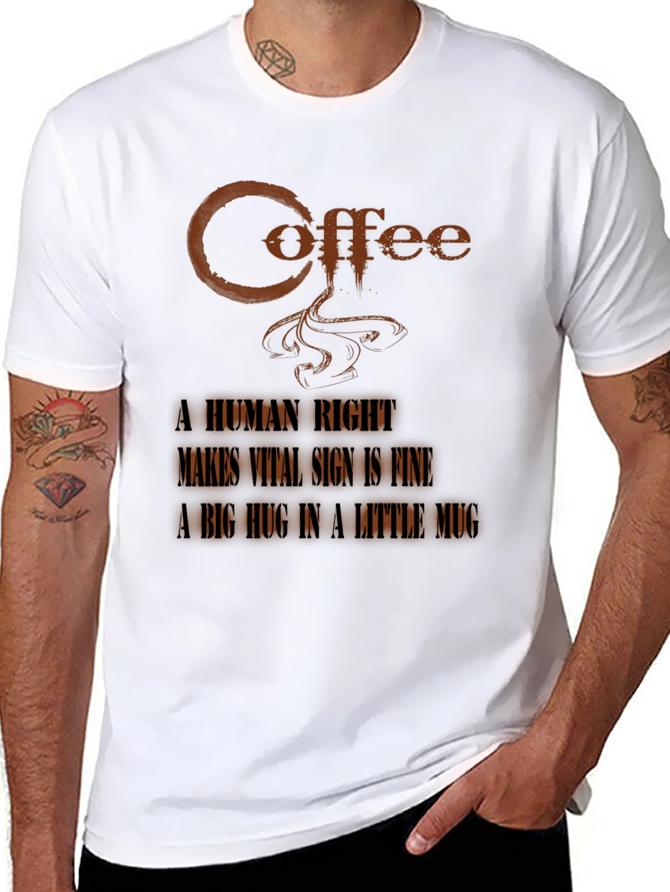 Black Coffee A Human Right Graphic Tee view 8