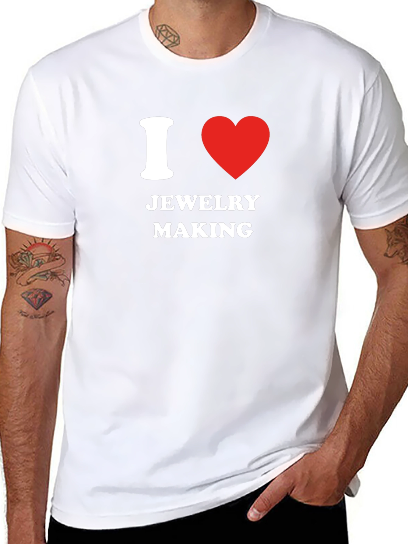 Black I Love Jewelry Making T-Shirt - Novelty Gift view 8