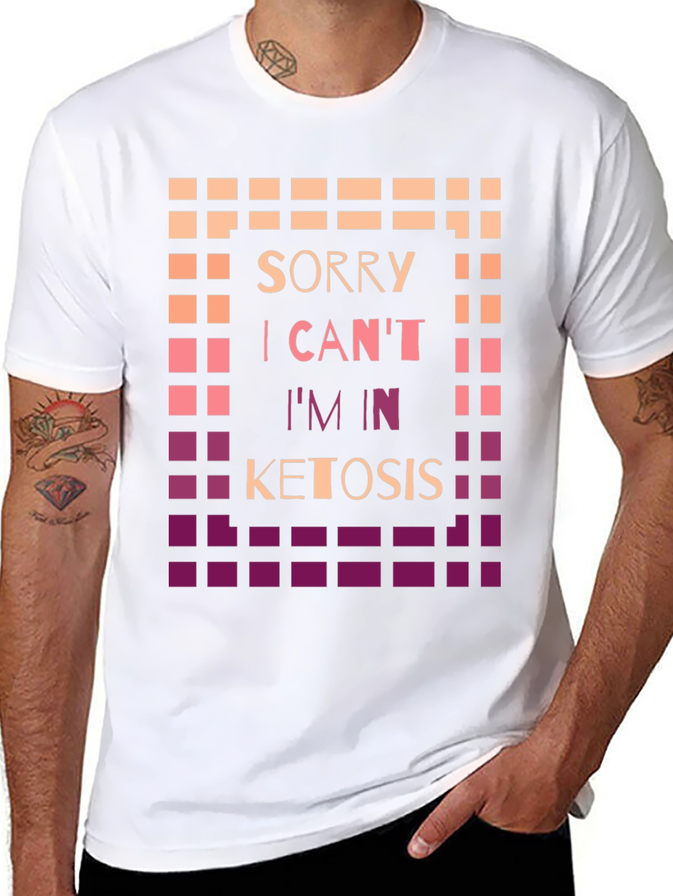 Black Sorry I Can't I'm In Ketosis Graphic Tee view 8