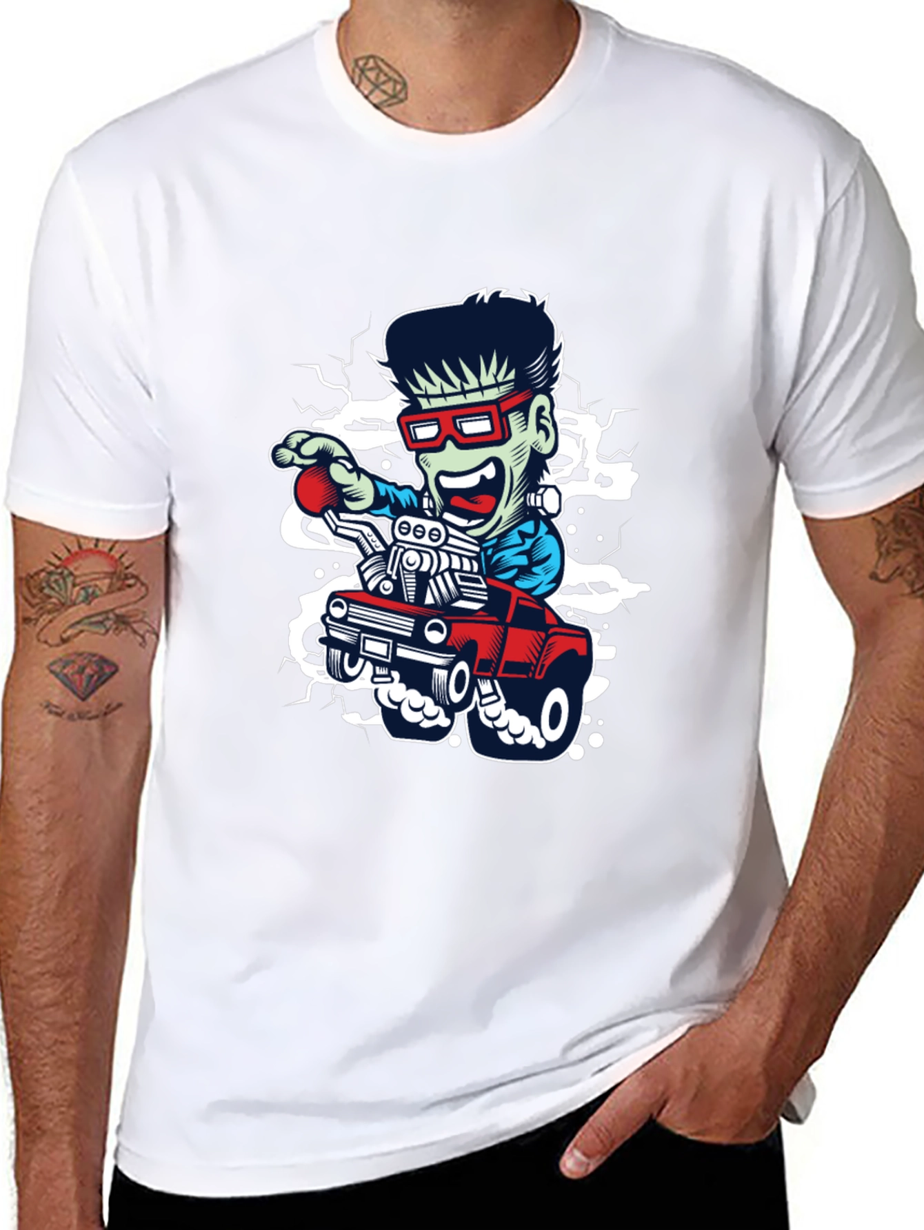 Black Monster Truck Graphic Tee - Unique Design view 8