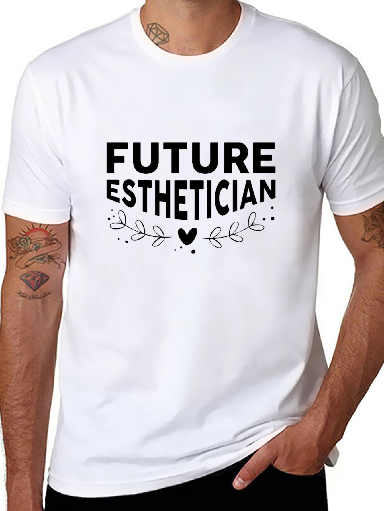 Black Future Esthetician Black Graphic T-Shirt view 8