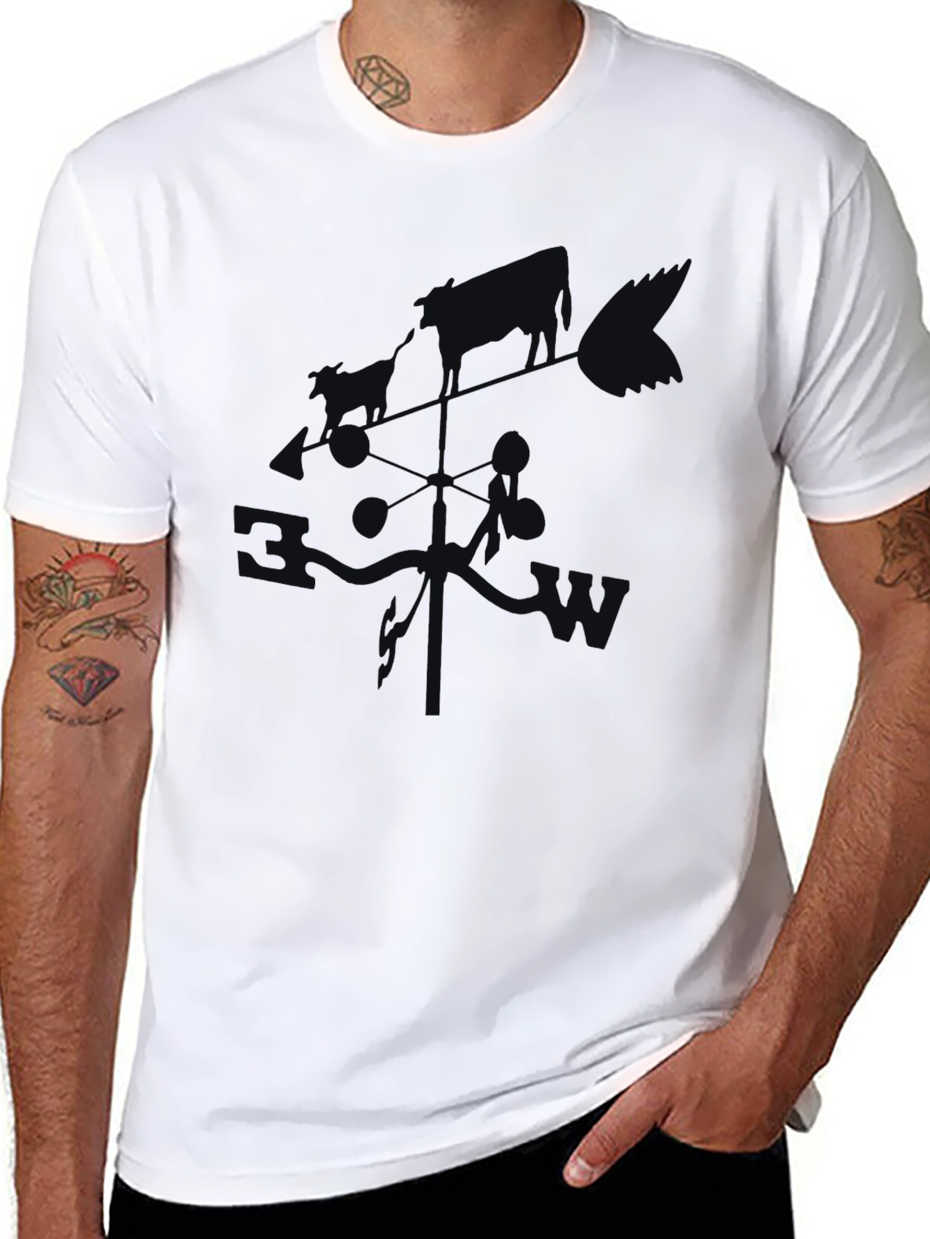 Black Modern Black Graphic Print T-Shirt view 8