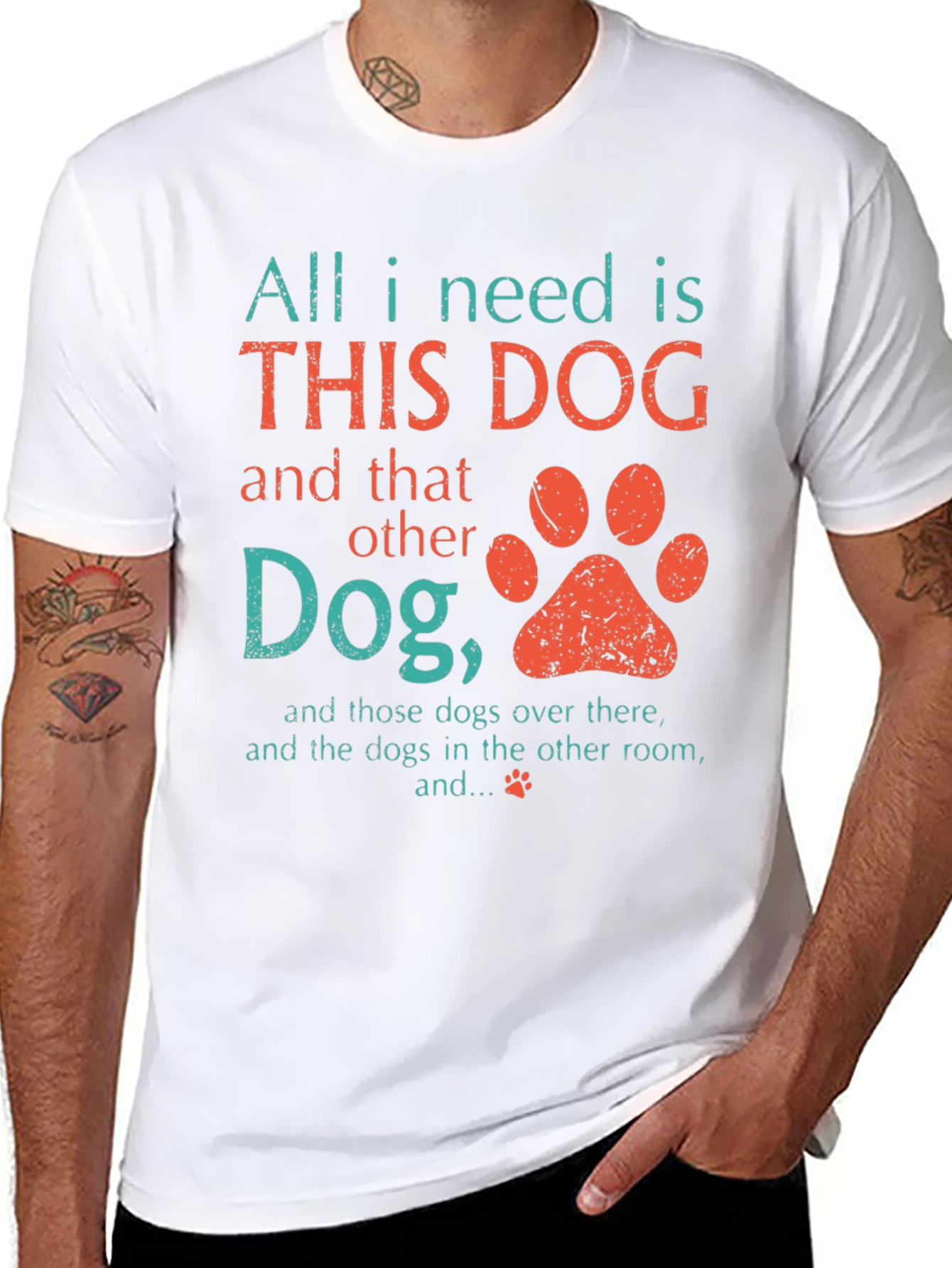 Black All I Need Is This Dog T-Shirt view 8