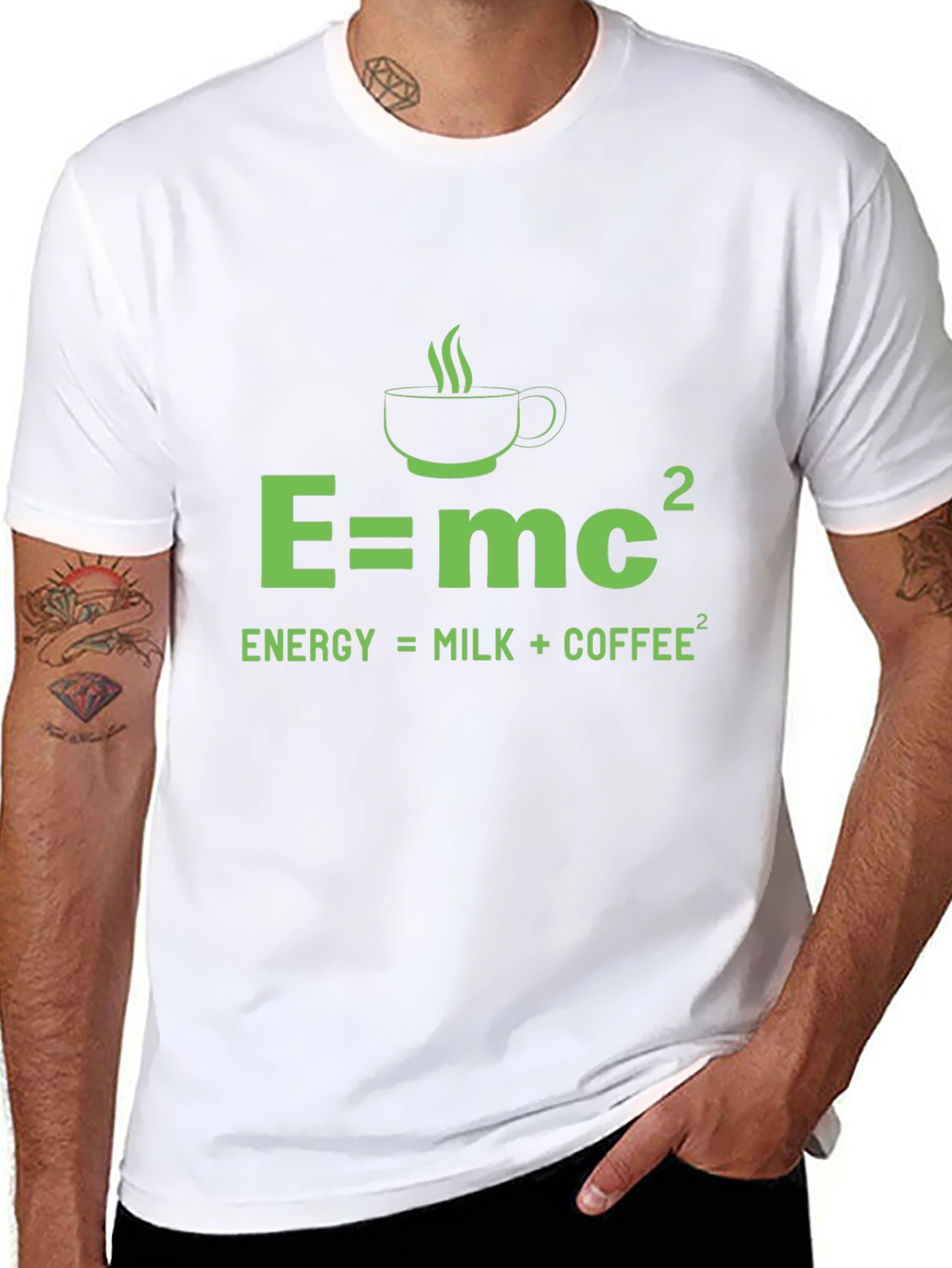 Black Energy = Milk + Coffee² T-Shirt view 8