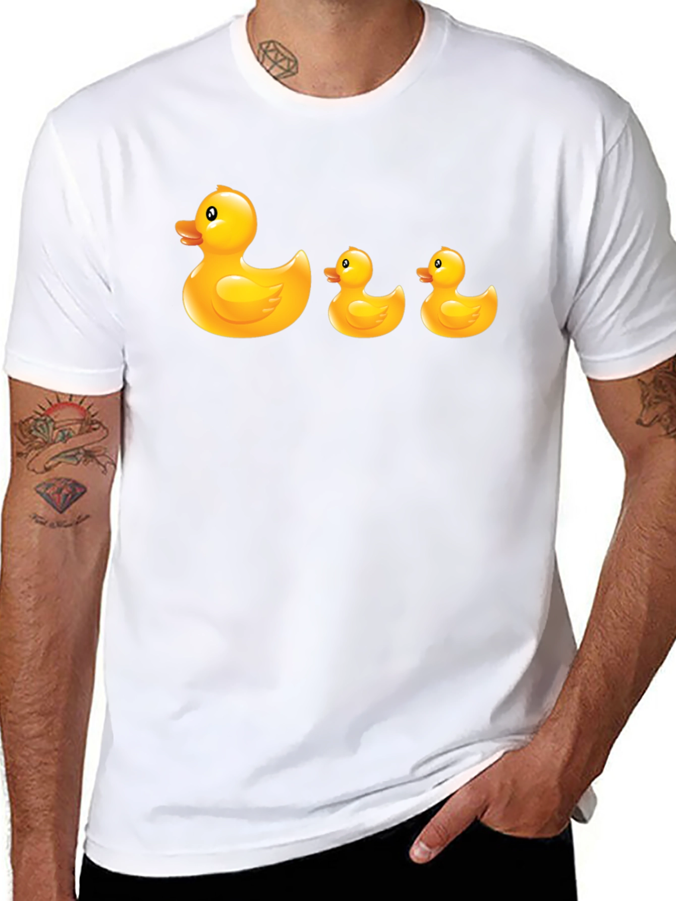 Black Rubber Duck T-Shirt - Quirky Black Cotton Tee view 8