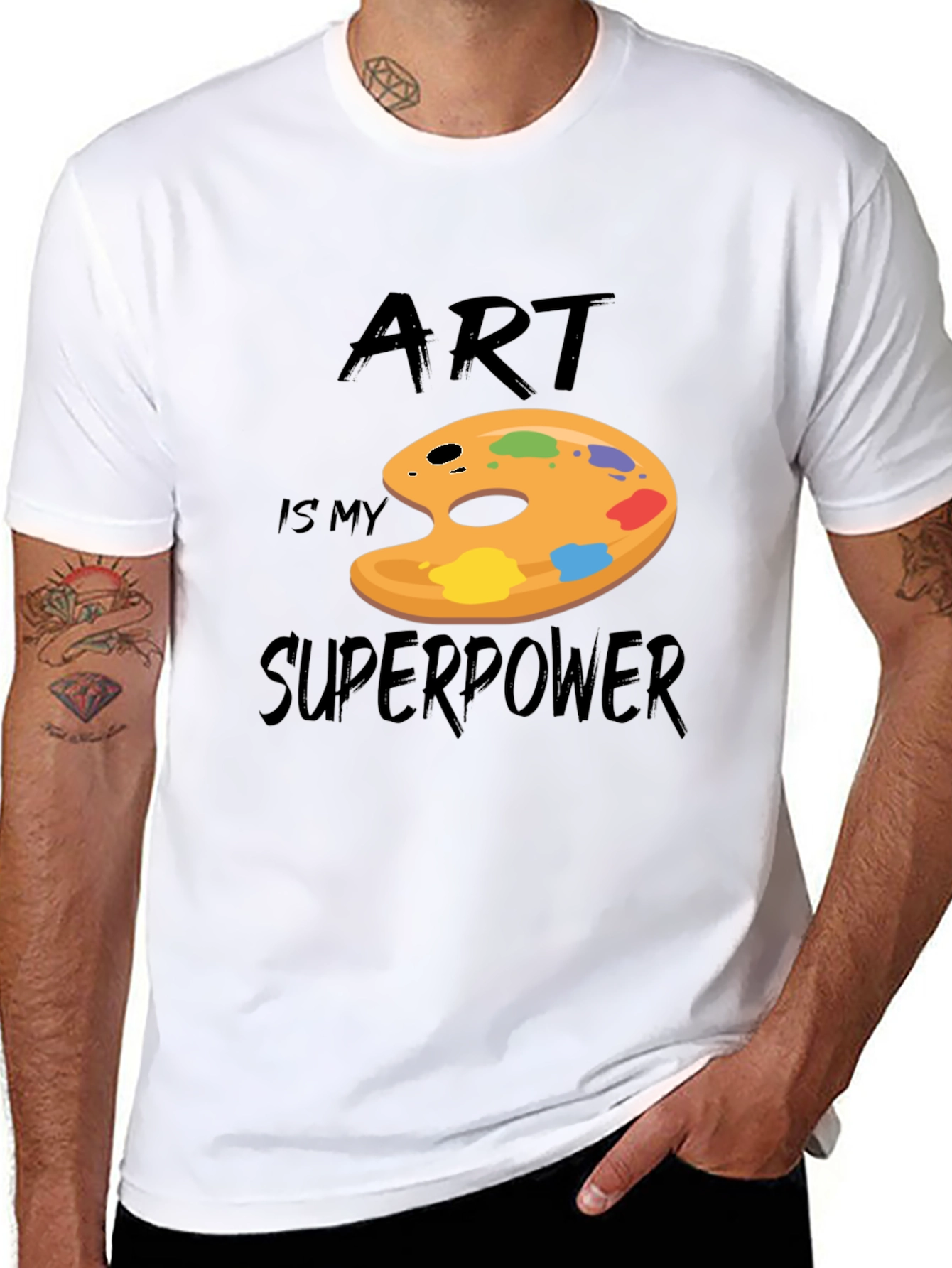 Black Art is My Superpower Graphic T-Shirt view 8